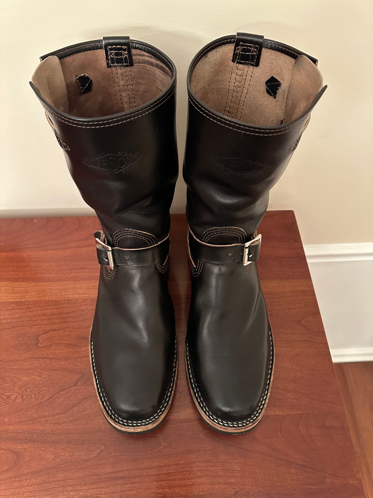 Photo by rheubanks on December 5, 2025 of the Wesco Mister Lou in Horween Black Chromexcel Horsehide.