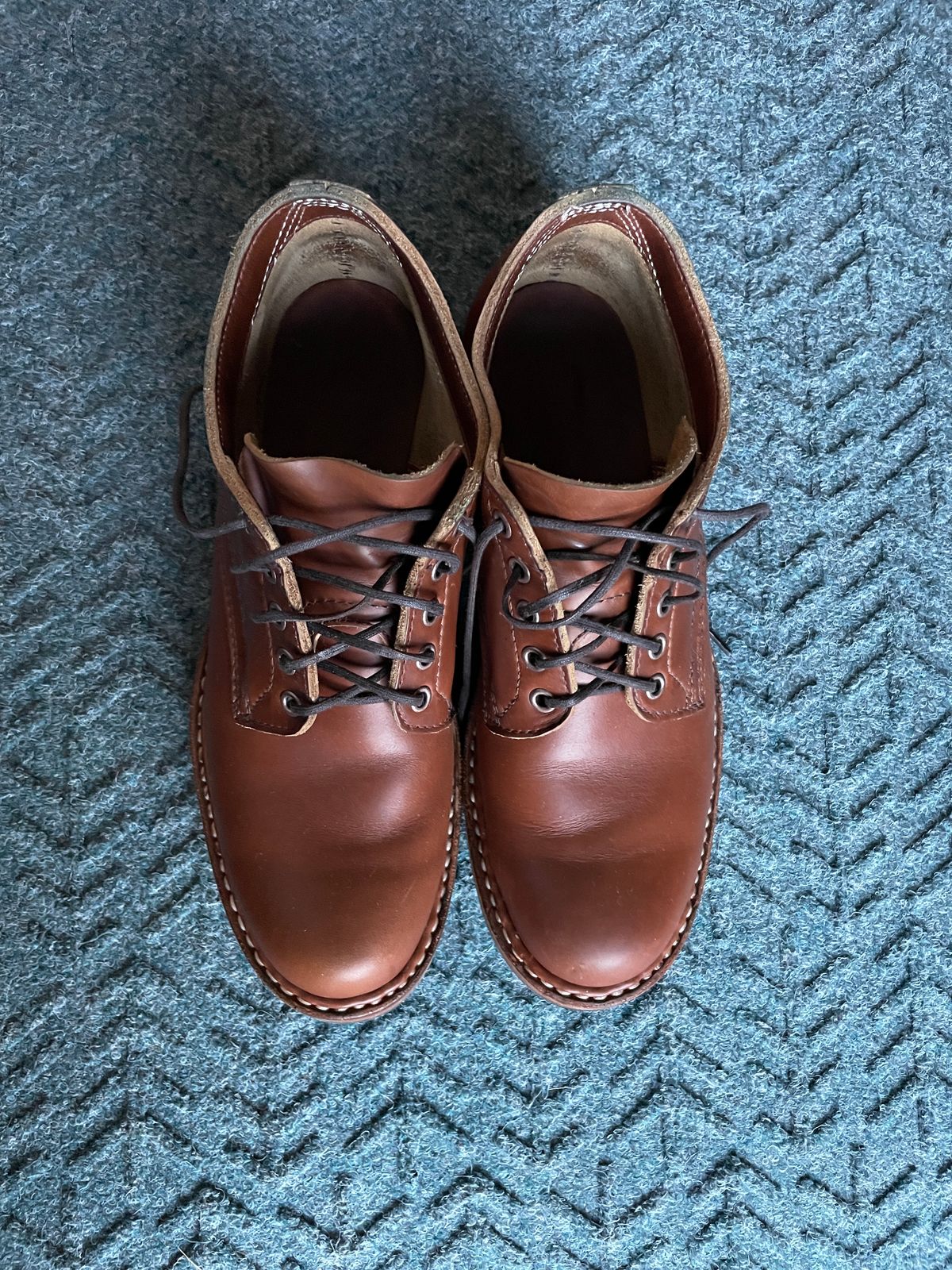 Photo by f8_bthere on November 6, 2024 of the White's Oxford in Horween British Tan Chromexcel.
