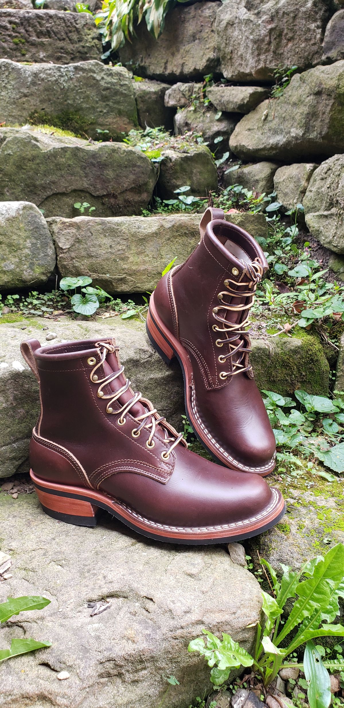 Photo by SamuelO on October 1, 2022 of the Nicks Robert in Horween Brown Chromexcel.