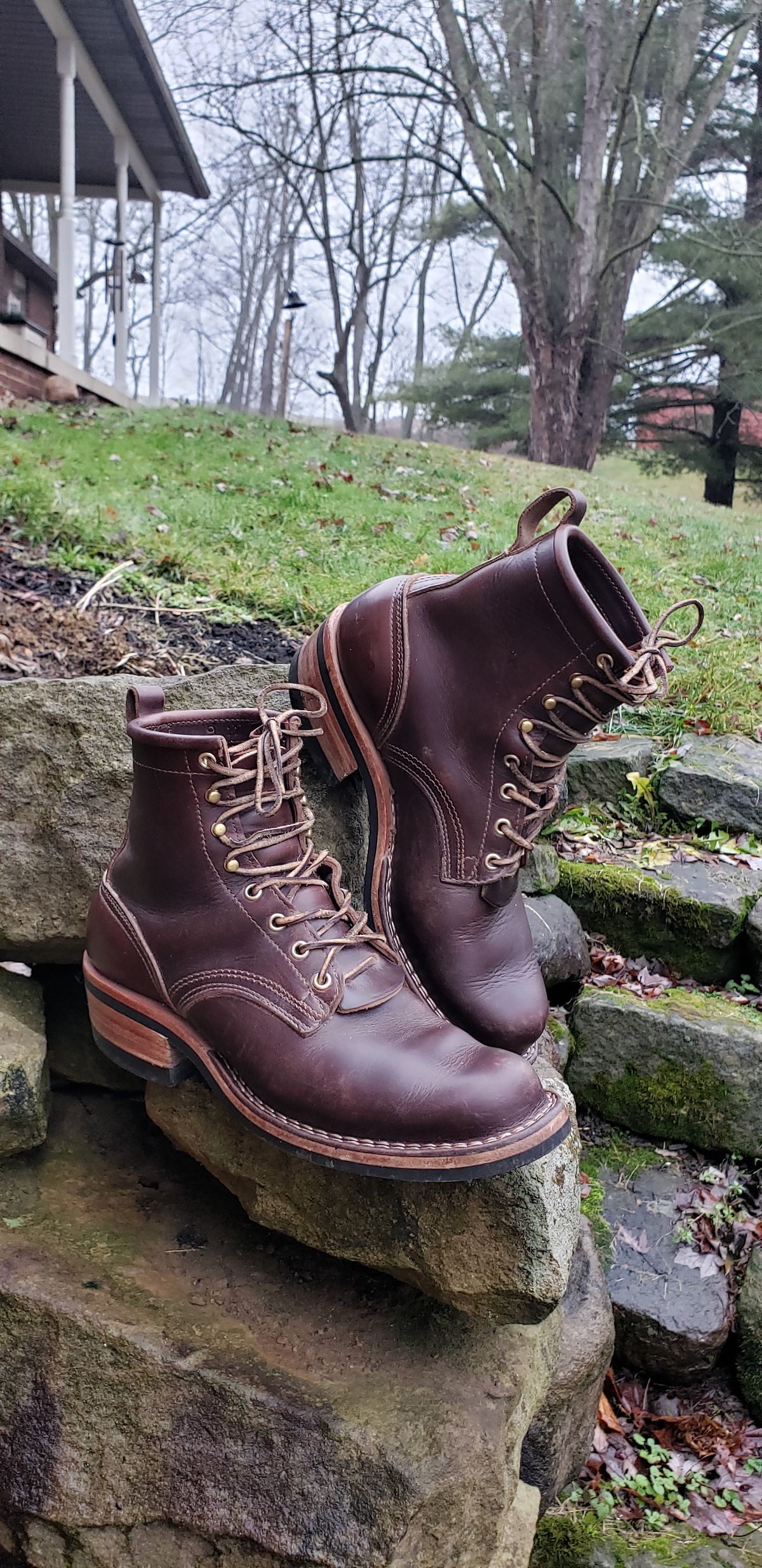 Photo by SamuelO on January 2, 2023 of the Nicks Robert in Horween Brown Chromexcel.