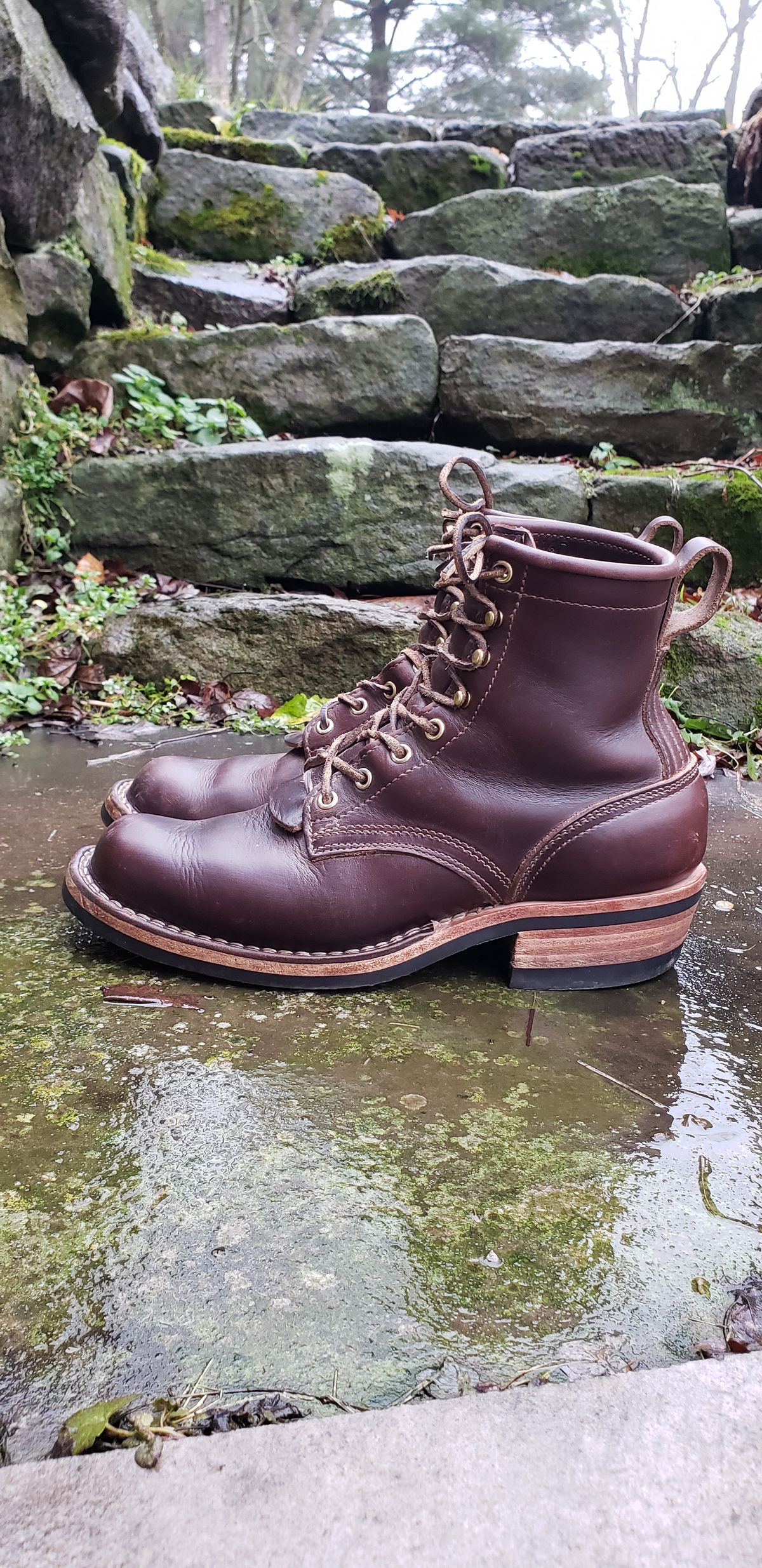 Photo by SamuelO on January 2, 2023 of the Nicks Robert in Horween Brown Chromexcel.