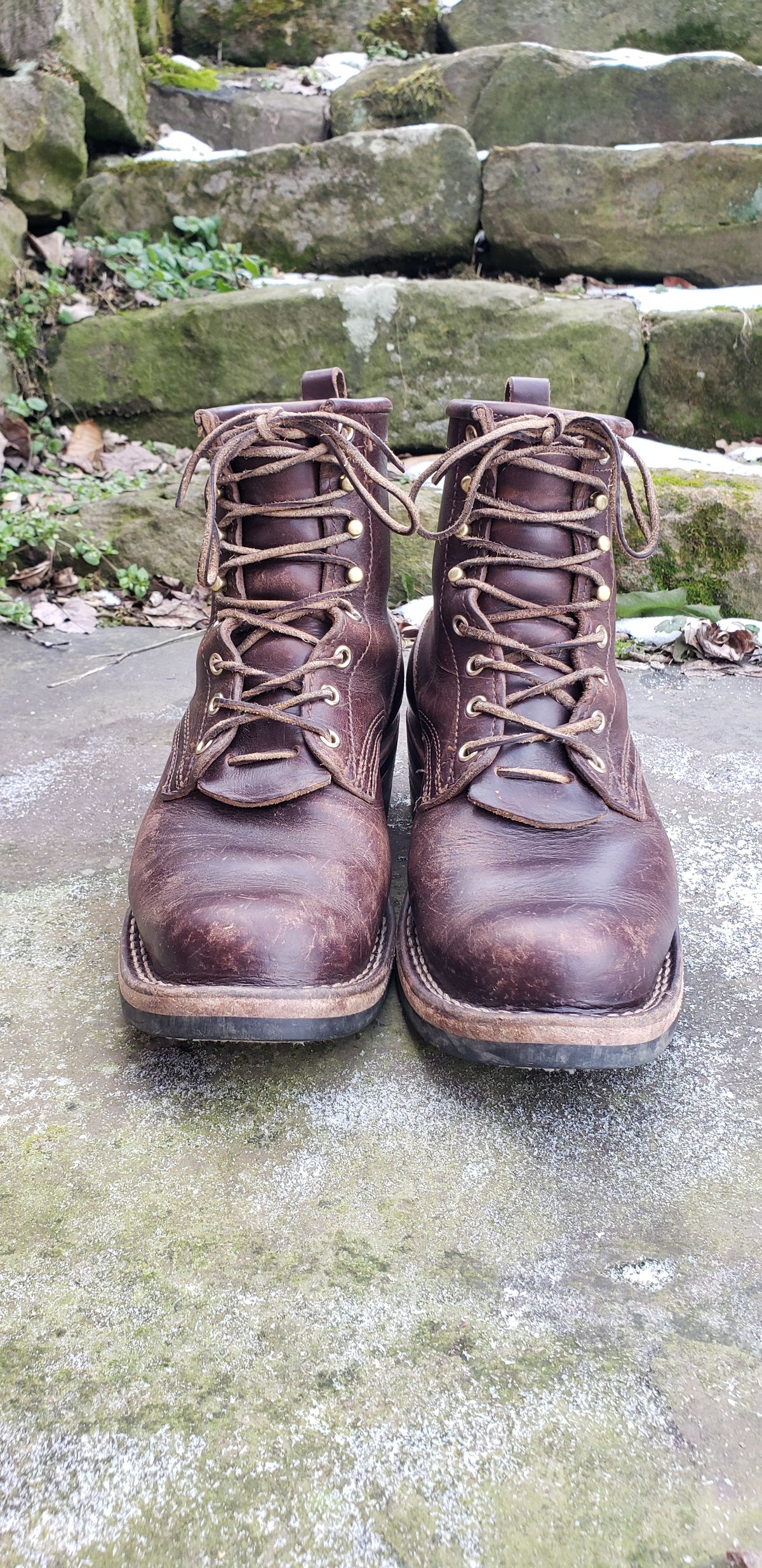 Photo by SamuelO on February 2, 2023 of the Nicks Robert in Horween Brown Chromexcel.