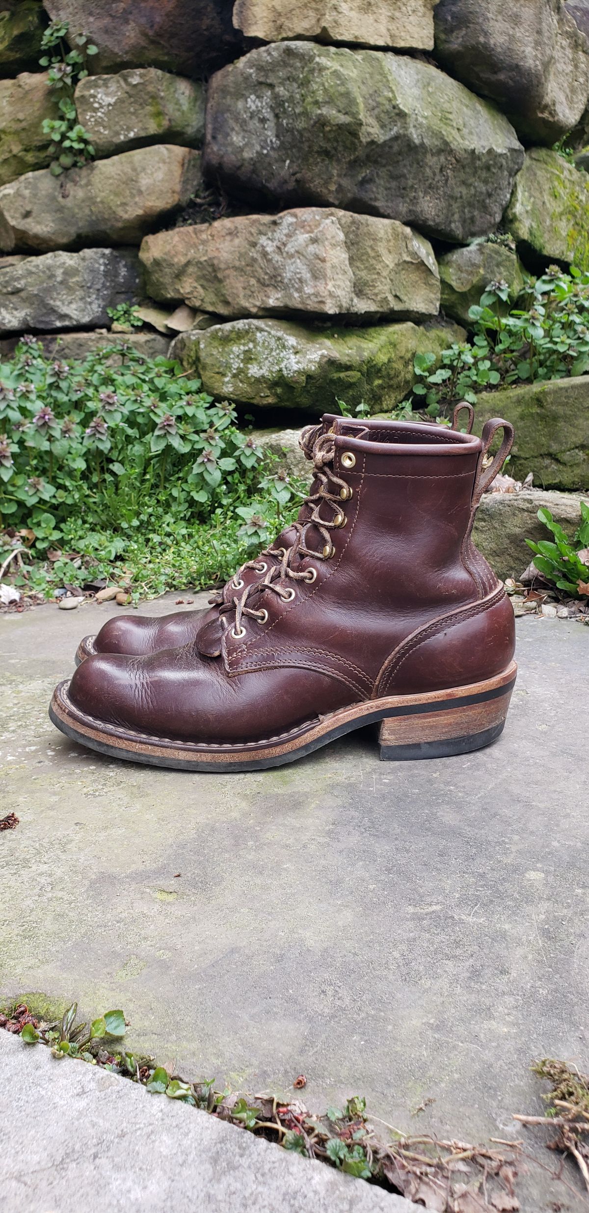 Photo by SamuelO on April 3, 2023 of the Nicks Robert in Horween Brown Chromexcel.