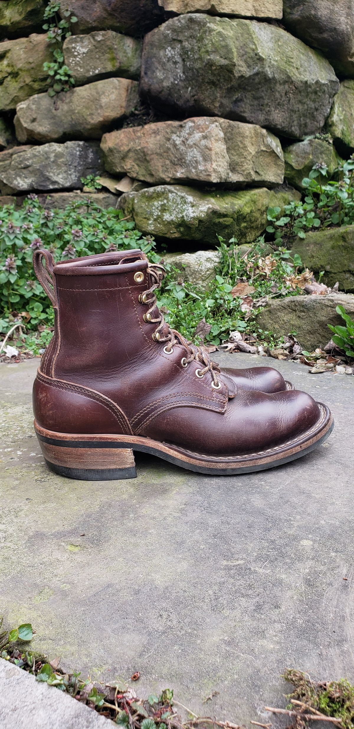 Photo by SamuelO on April 3, 2023 of the Nicks Robert in Horween Brown Chromexcel.