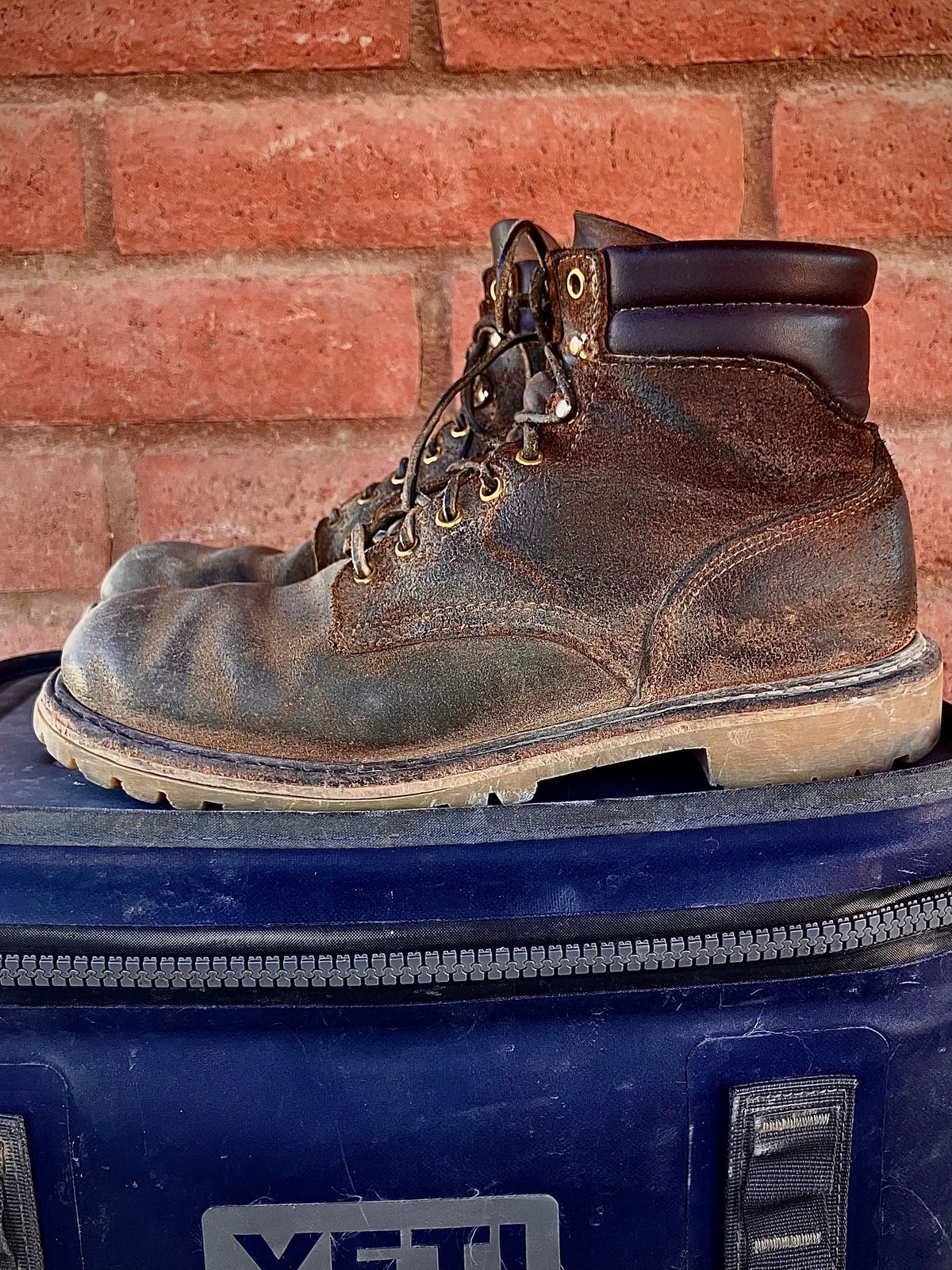 Photo by shank.sinatra on January 5, 2026 of the White's Chore Boot in Seidel Distressed Roughout.