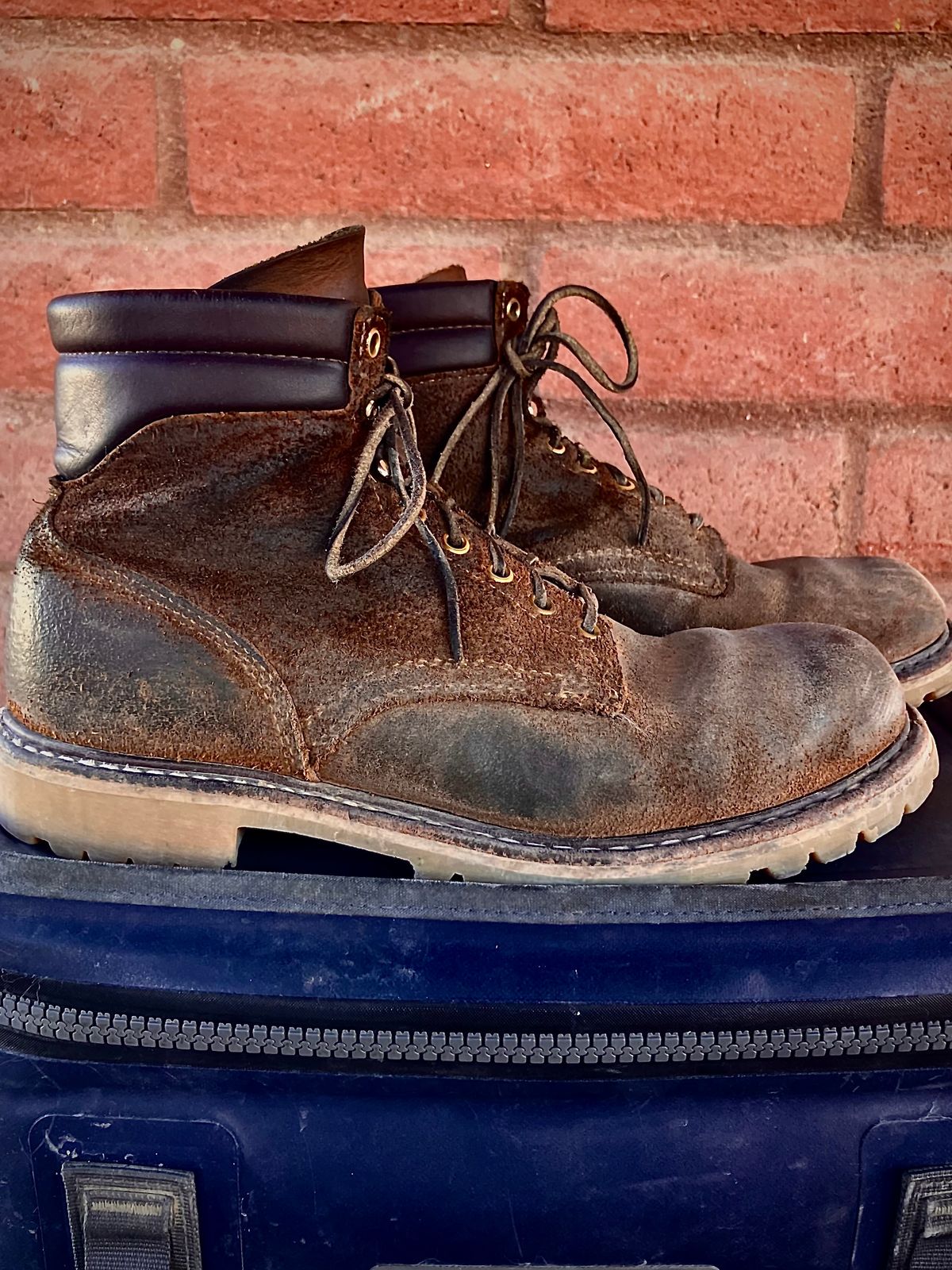Photo by shank.sinatra on January 5, 2026 of the White's Chore Boot in Seidel Distressed Roughout.