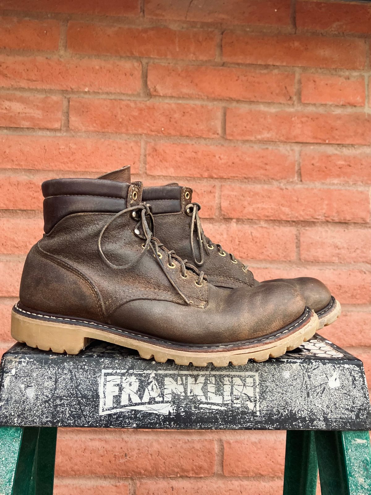 Photo by shank.sinatra on March 29, 2026 of the White's Chore Boot in Seidel Distressed Roughout.