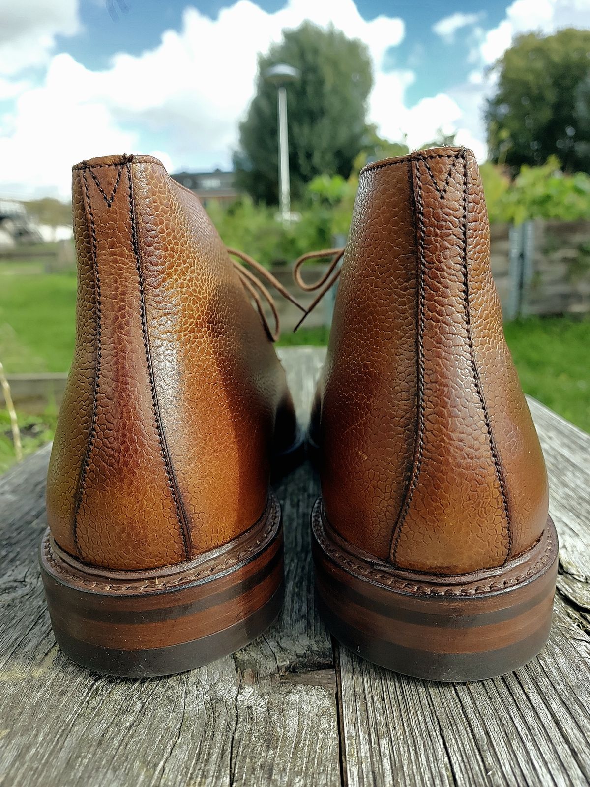 Photo by FightingAnts on October 2, 2022 of the Crockett & Jones Chepstow in Tan Scotch Grain.