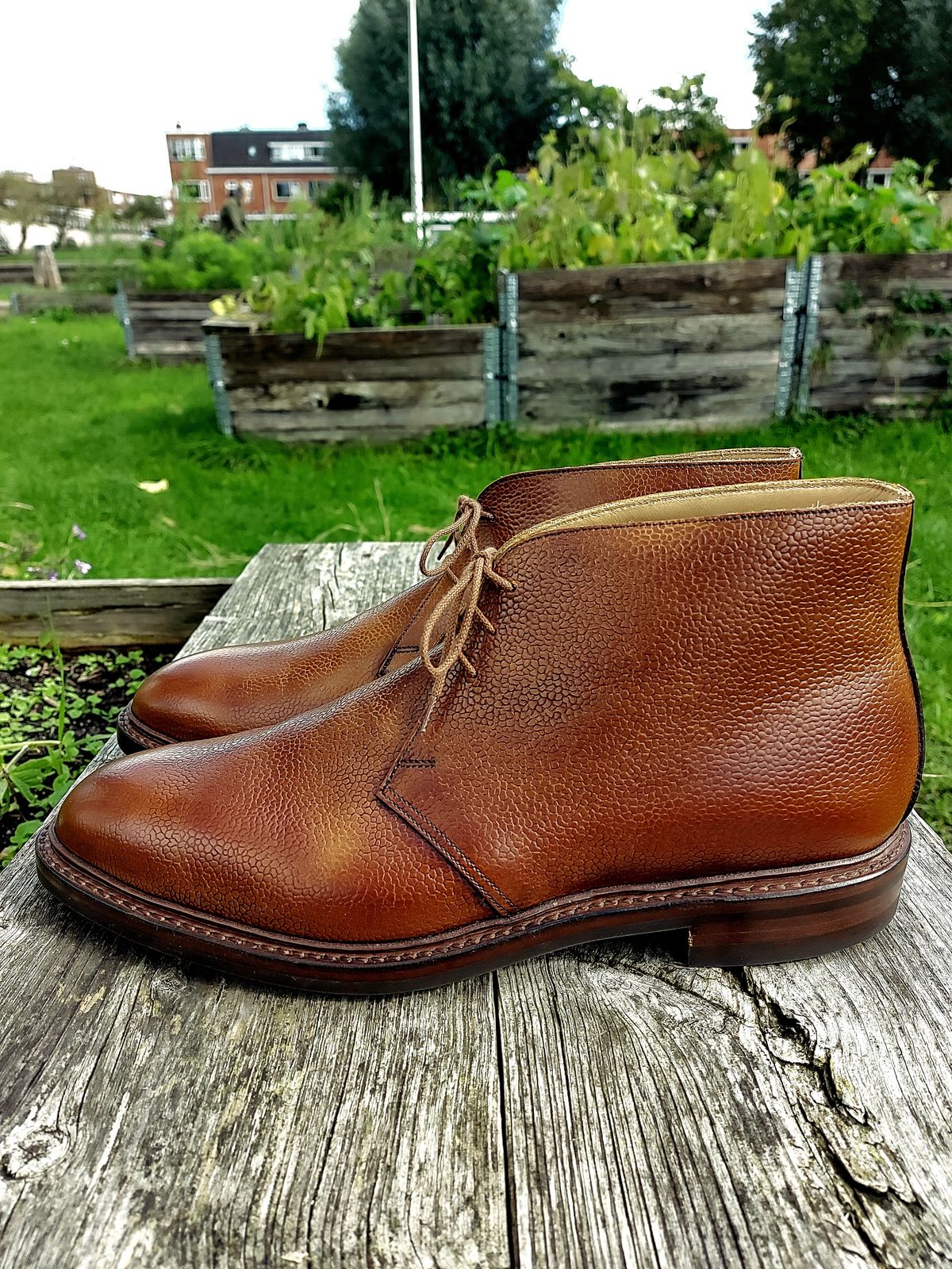 Photo by FightingAnts on October 2, 2022 of the Crockett & Jones Chepstow in Tan Scotch Grain.