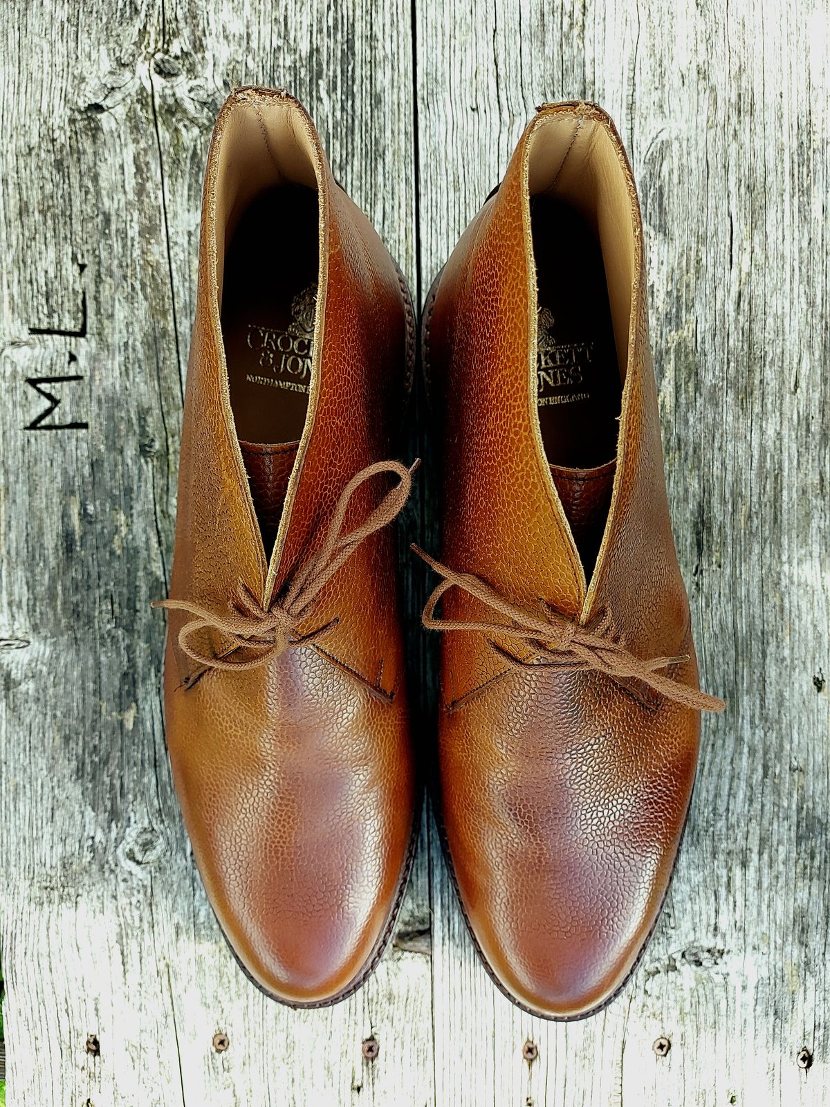 Photo by FightingAnts on October 2, 2022 of the Crockett & Jones Chepstow in Tan Scotch Grain.