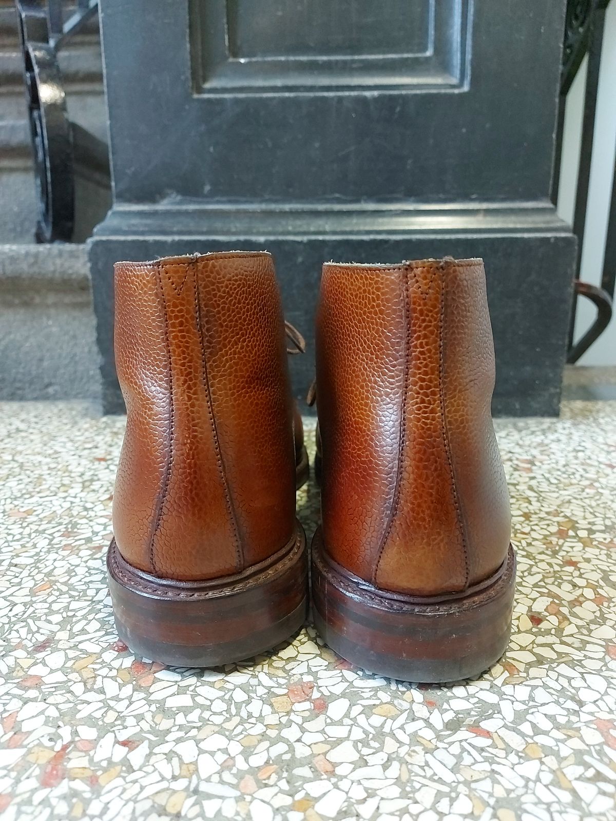 Photo by FightingAnts on November 4, 2022 of the Crockett & Jones Chepstow in Tan Scotch Grain.