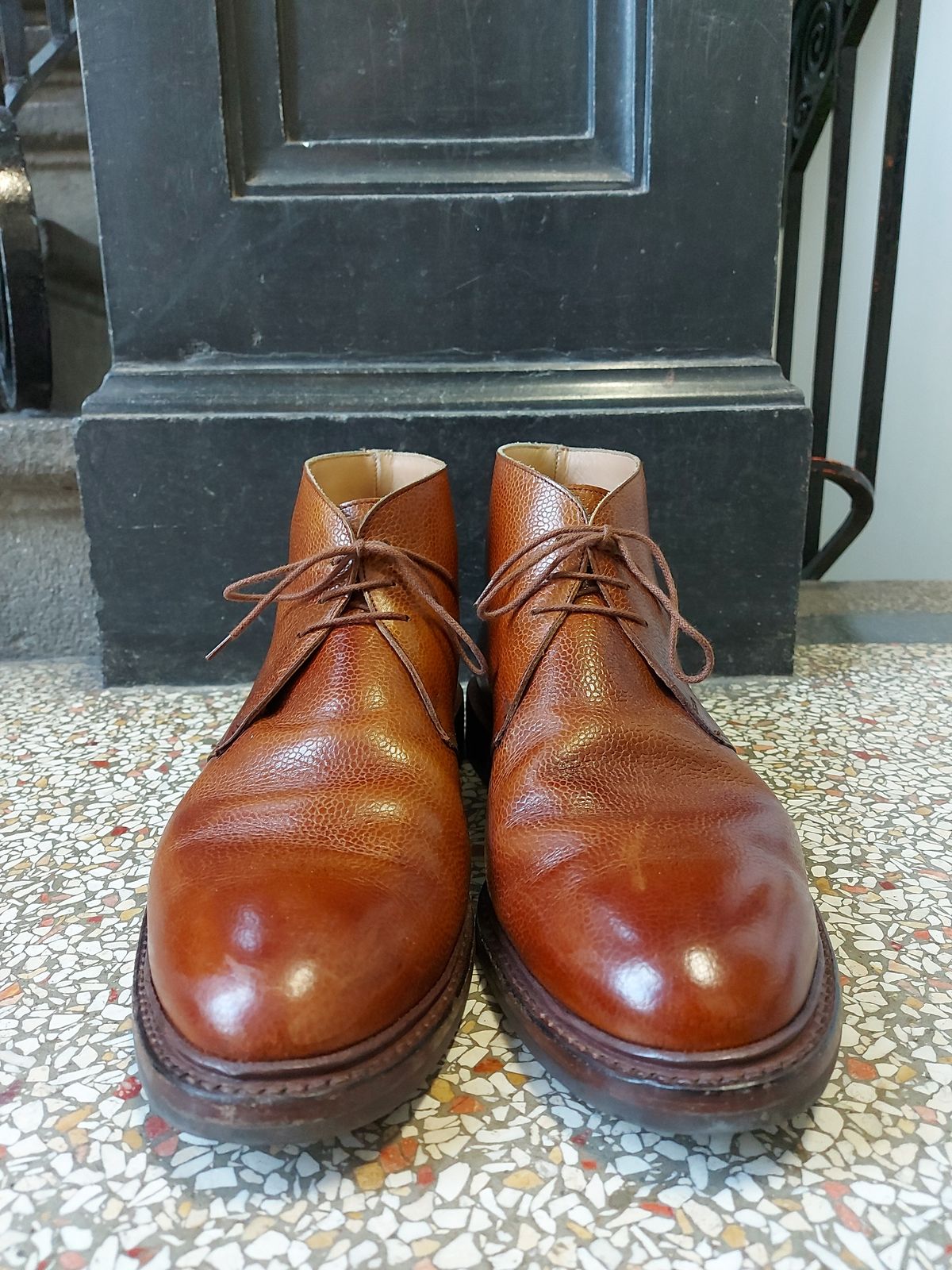 Photo by FightingAnts on November 4, 2022 of the Crockett & Jones Chepstow in Tan Scotch Grain.