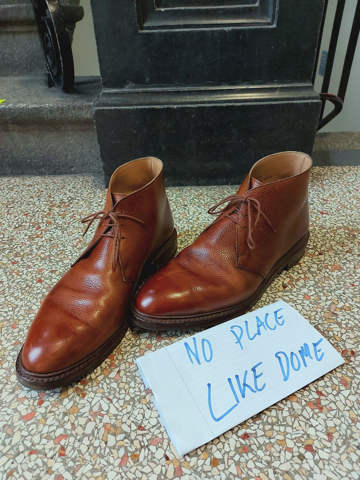 Photo by FightingAnts on November 4, 2022 of the Crockett & Jones Chepstow in Tan Scotch Grain.