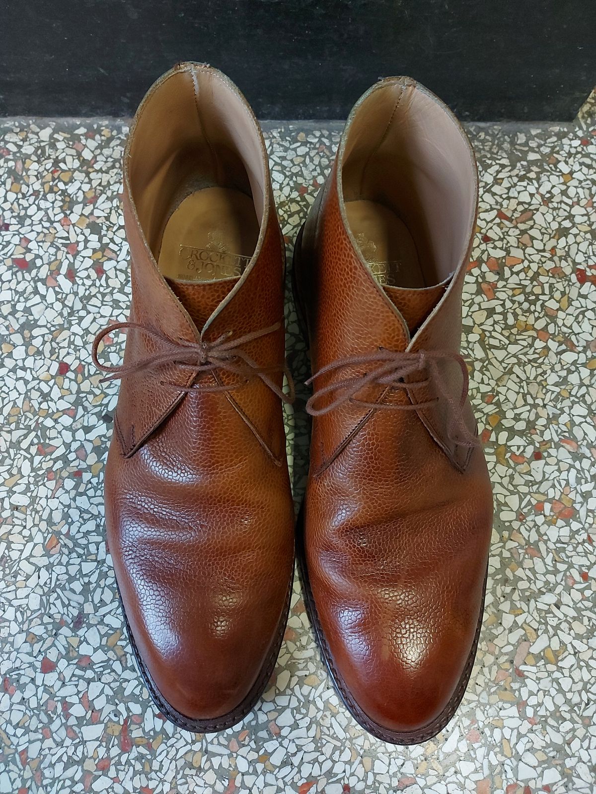 Photo by FightingAnts on November 4, 2022 of the Crockett & Jones Chepstow in Tan Scotch Grain.