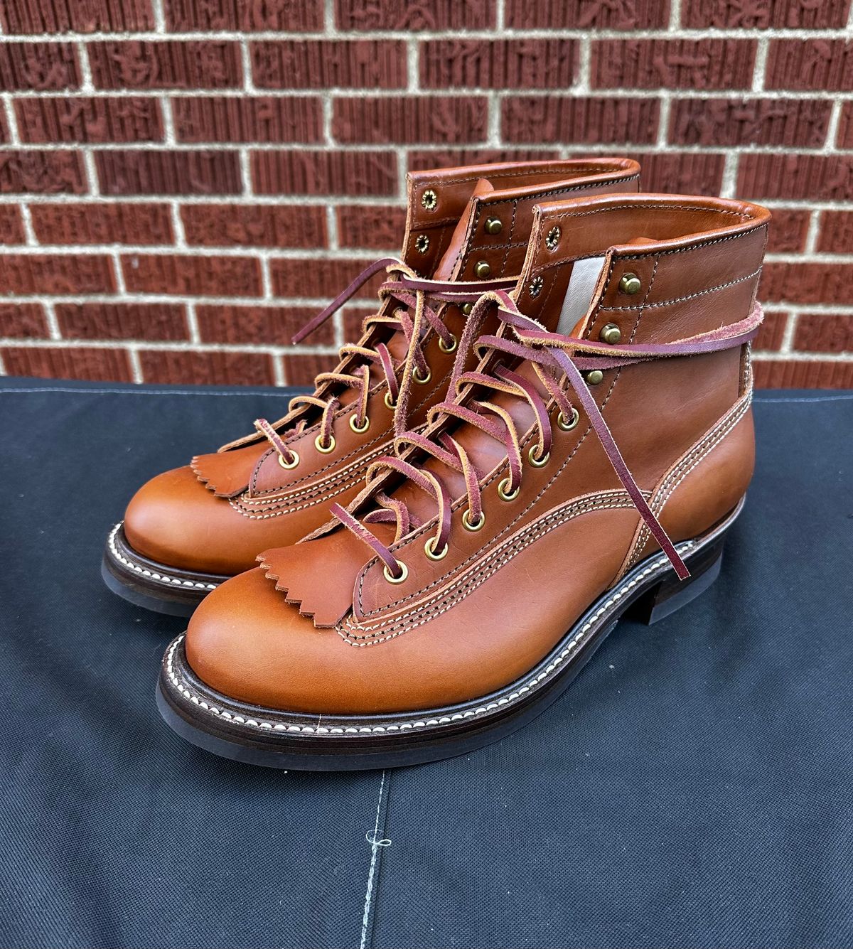 Photo by twg7 on October 1, 2023 of the John Lofgren Donkey Puncher Boots in Badalassi Carlo Cognac Minerva.