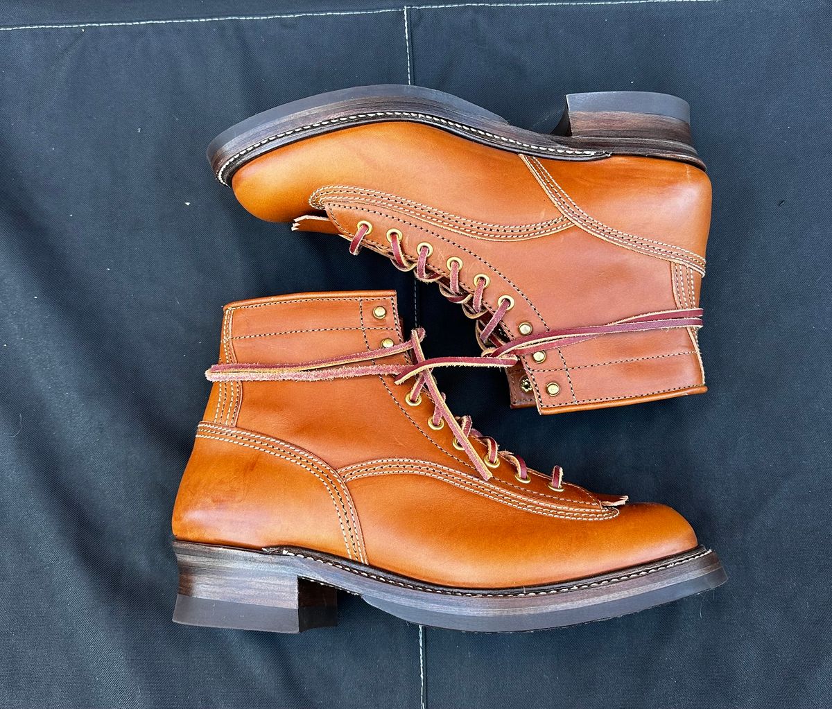Photo by twg7 on October 1, 2023 of the John Lofgren Donkey Puncher Boots in Badalassi Carlo Cognac Minerva.