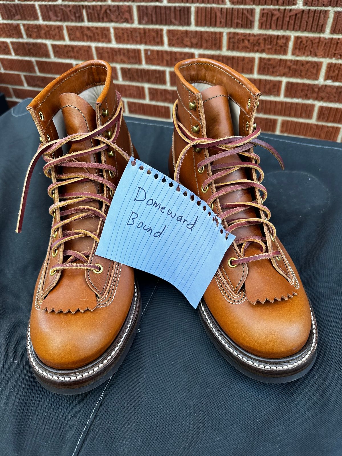 Photo by twg7 on October 1, 2023 of the John Lofgren Donkey Puncher Boots in Badalassi Carlo Cognac Minerva.