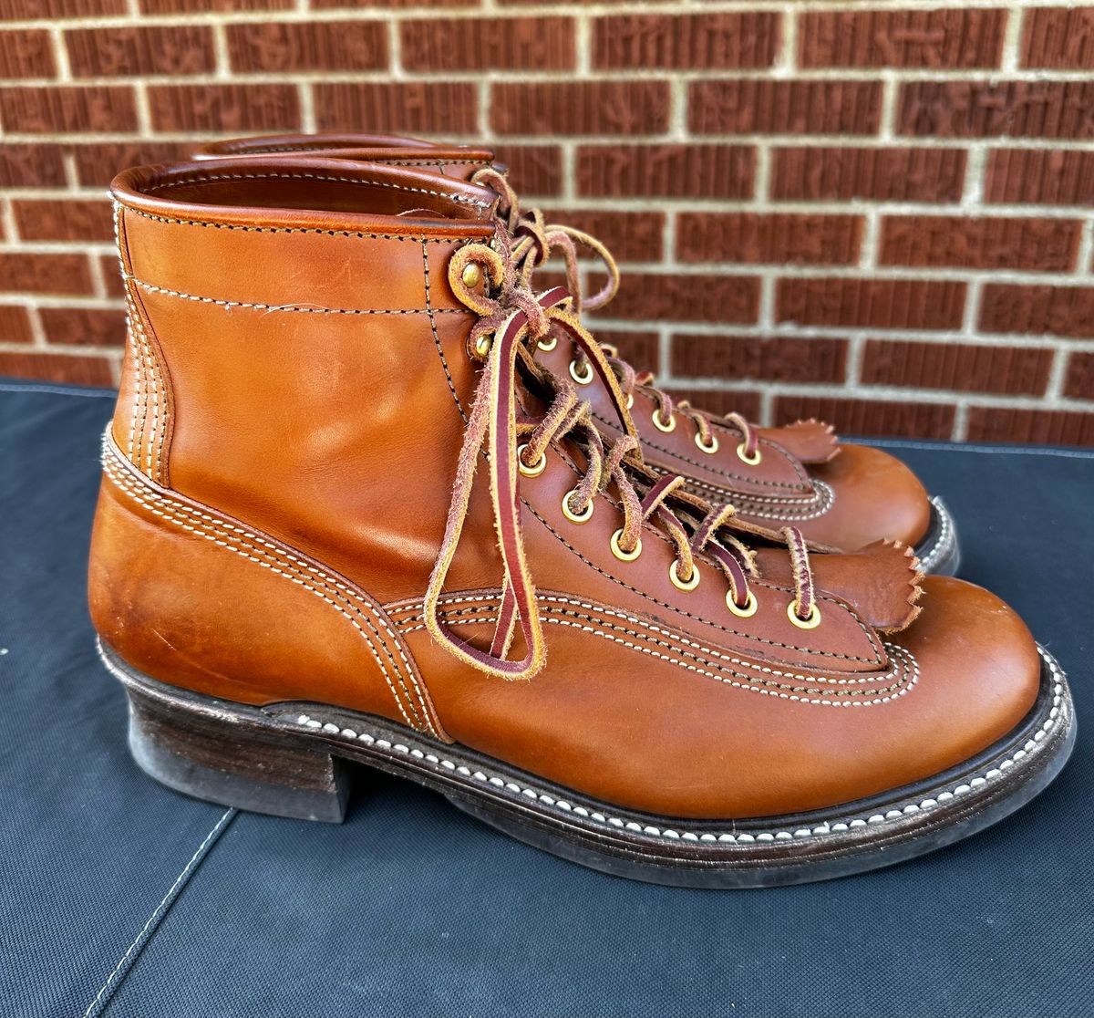 Photo by twg7 on November 3, 2023 of the John Lofgren Donkey Puncher Boots in Badalassi Carlo Cognac Minerva.