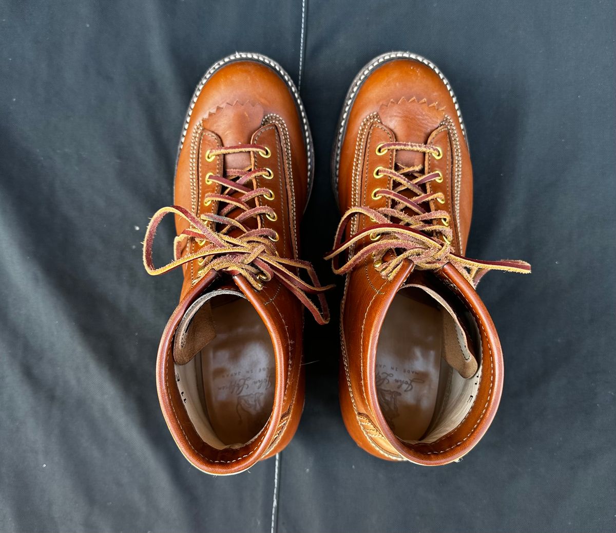 Photo by twg7 on November 3, 2023 of the John Lofgren Donkey Puncher Boots in Badalassi Carlo Cognac Minerva.