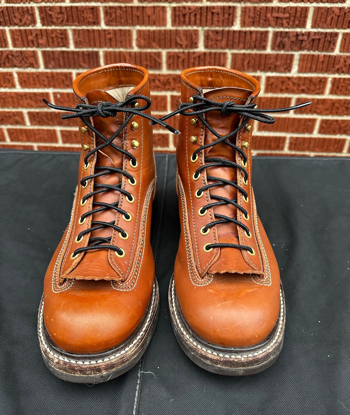 Photo by twg7 on December 1, 2023 of the John Lofgren Donkey Puncher Boots in Badalassi Carlo Cognac Minerva.