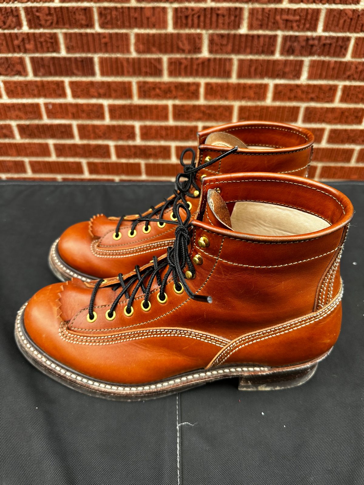 Photo by twg7 on January 3, 2024 of the John Lofgren Donkey Puncher Boots in Badalassi Carlo Cognac Minerva.