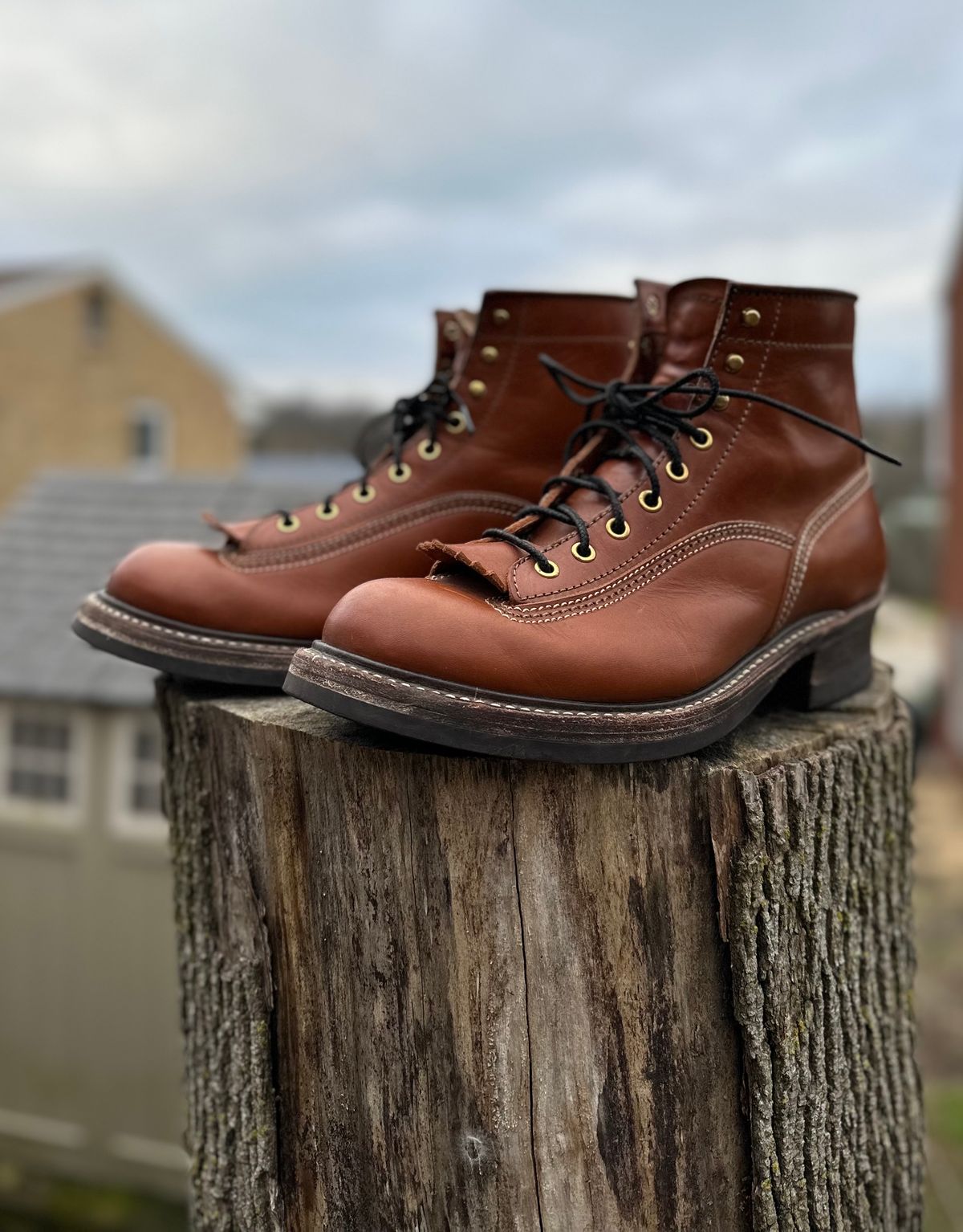 Photo by twg7 on February 1, 2024 of the John Lofgren Donkey Puncher Boots in Badalassi Carlo Cognac Minerva.