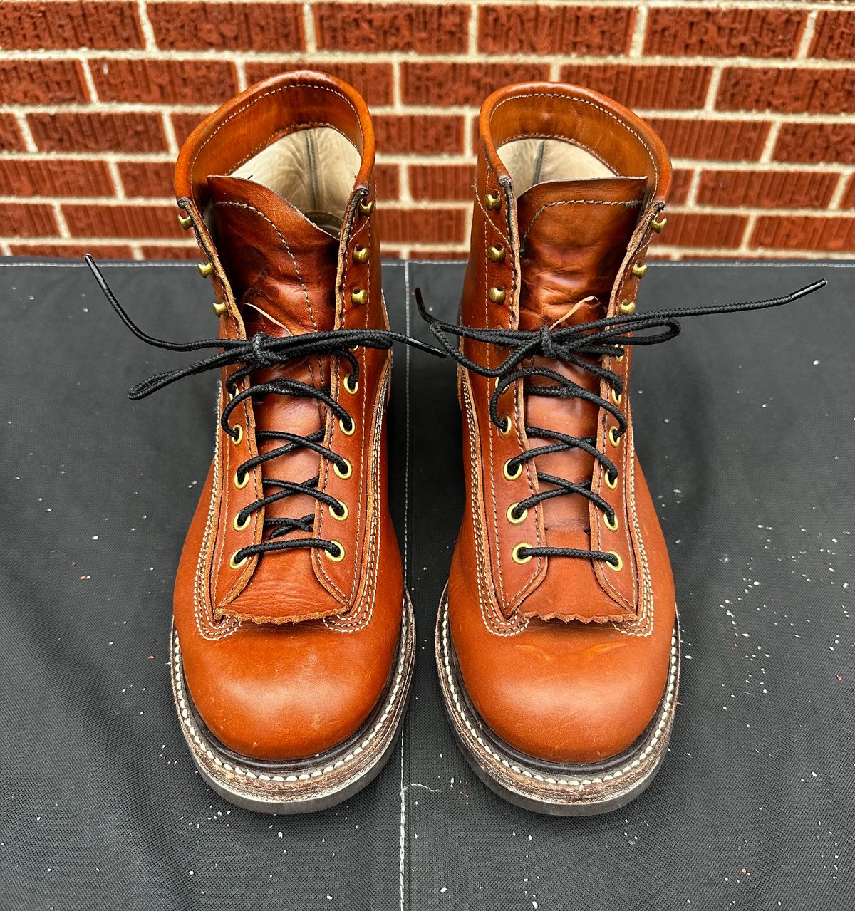 Photo by twg7 on February 1, 2024 of the John Lofgren Donkey Puncher Boots in Badalassi Carlo Cognac Minerva.