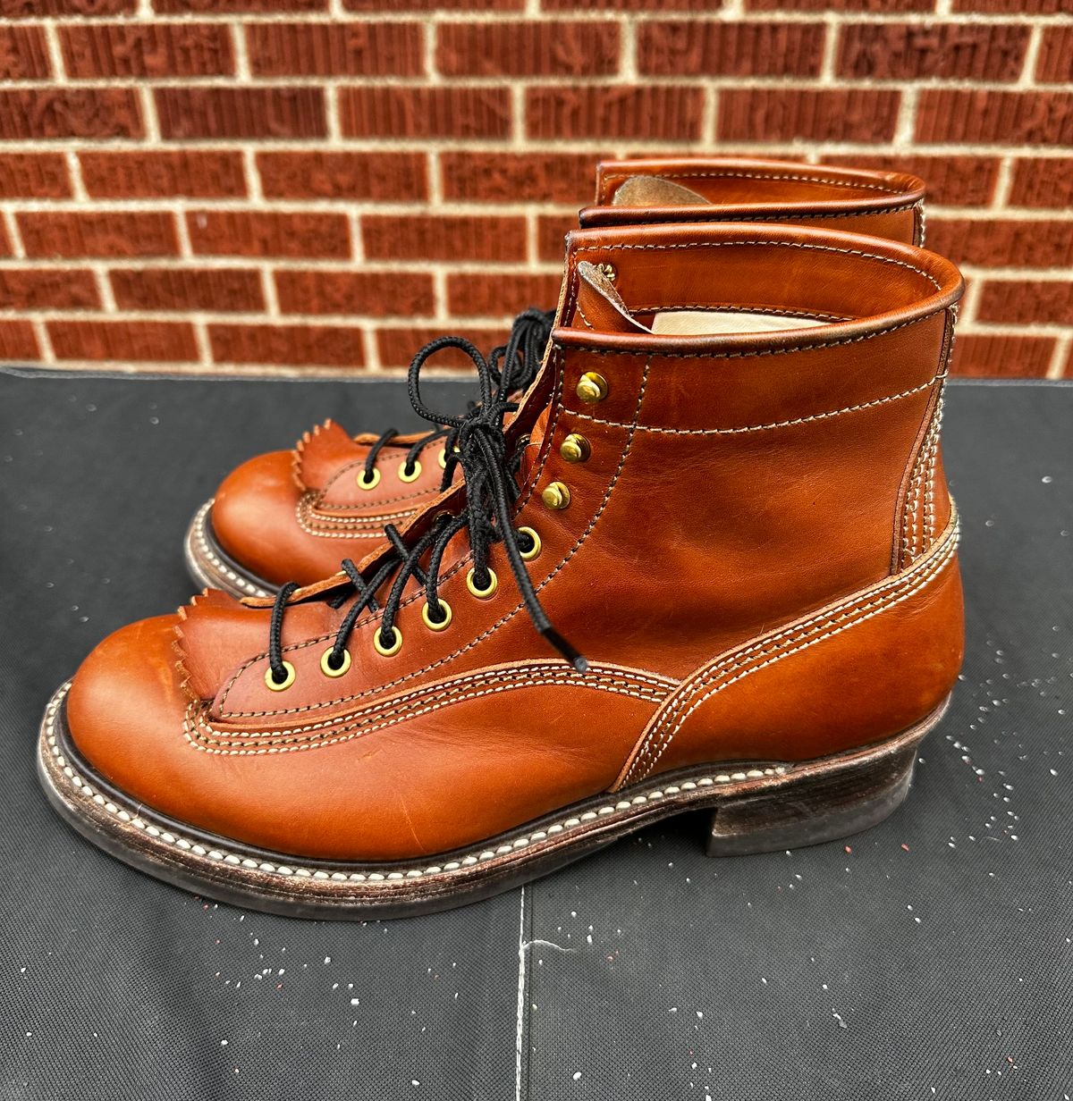 Photo by twg7 on February 1, 2024 of the John Lofgren Donkey Puncher Boots in Badalassi Carlo Cognac Minerva.