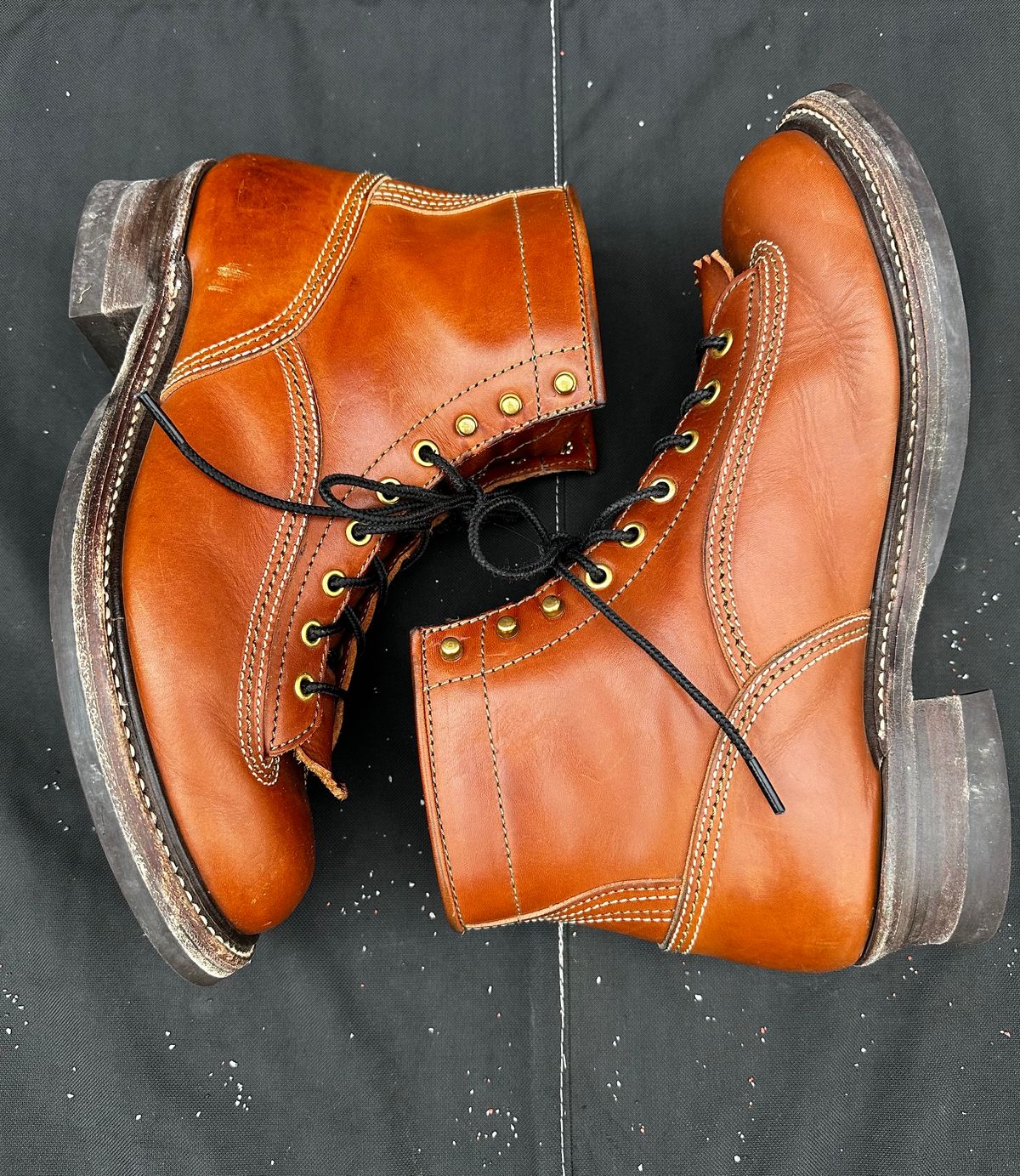 Photo by twg7 on February 1, 2024 of the John Lofgren Donkey Puncher Boots in Badalassi Carlo Cognac Minerva.