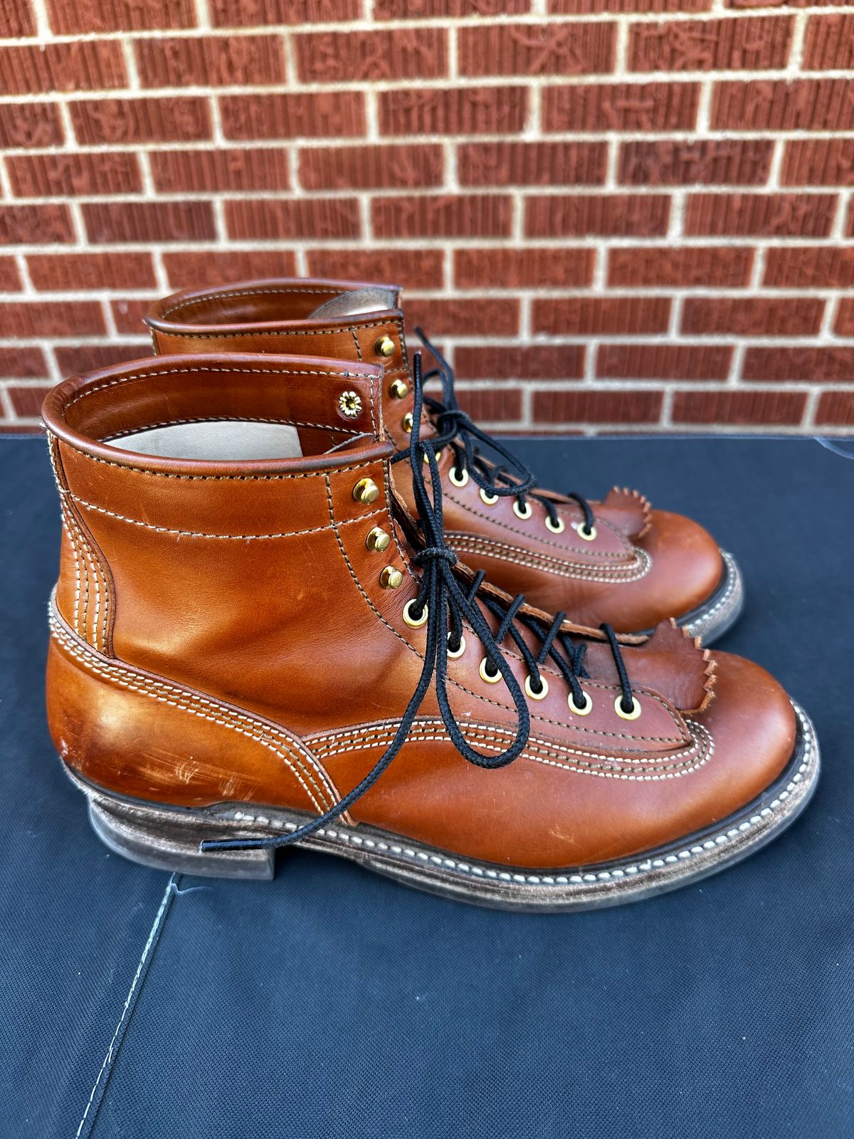 Photo by twg7 on March 1, 2024 of the John Lofgren Donkey Puncher Boots in Badalassi Carlo Cognac Minerva.