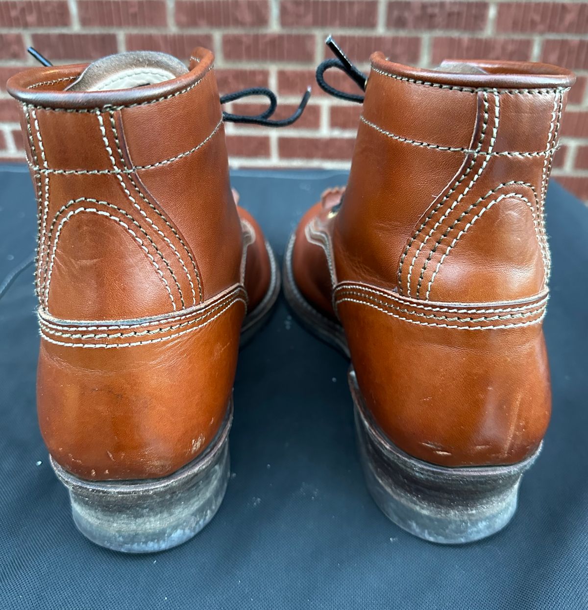 Photo by twg7 on April 3, 2024 of the John Lofgren Donkey Puncher Boots in Badalassi Carlo Cognac Minerva.