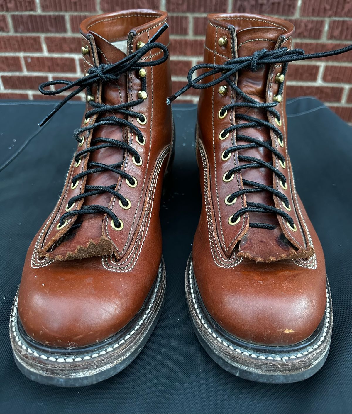 Photo by twg7 on April 3, 2024 of the John Lofgren Donkey Puncher Boots in Badalassi Carlo Cognac Minerva.