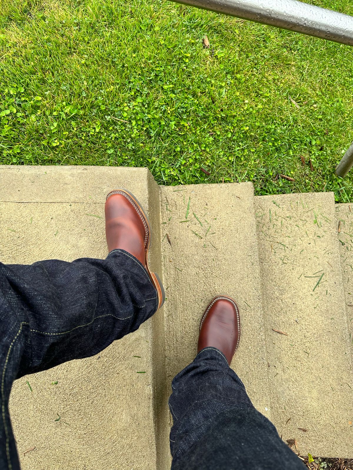 Photo by twg7 on October 2, 2022 of the Wesco Mister Lou in Horween Umber Chromexcel.