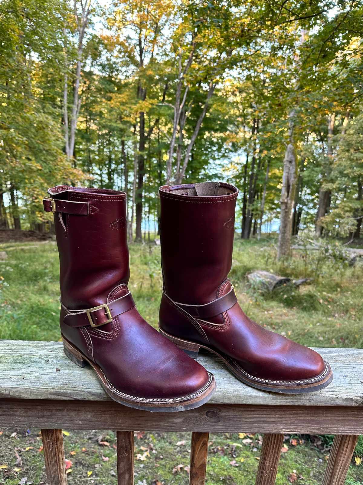 Photo by twg7 on October 9, 2022 of the Wesco Mister Lou in Horween Umber Chromexcel.