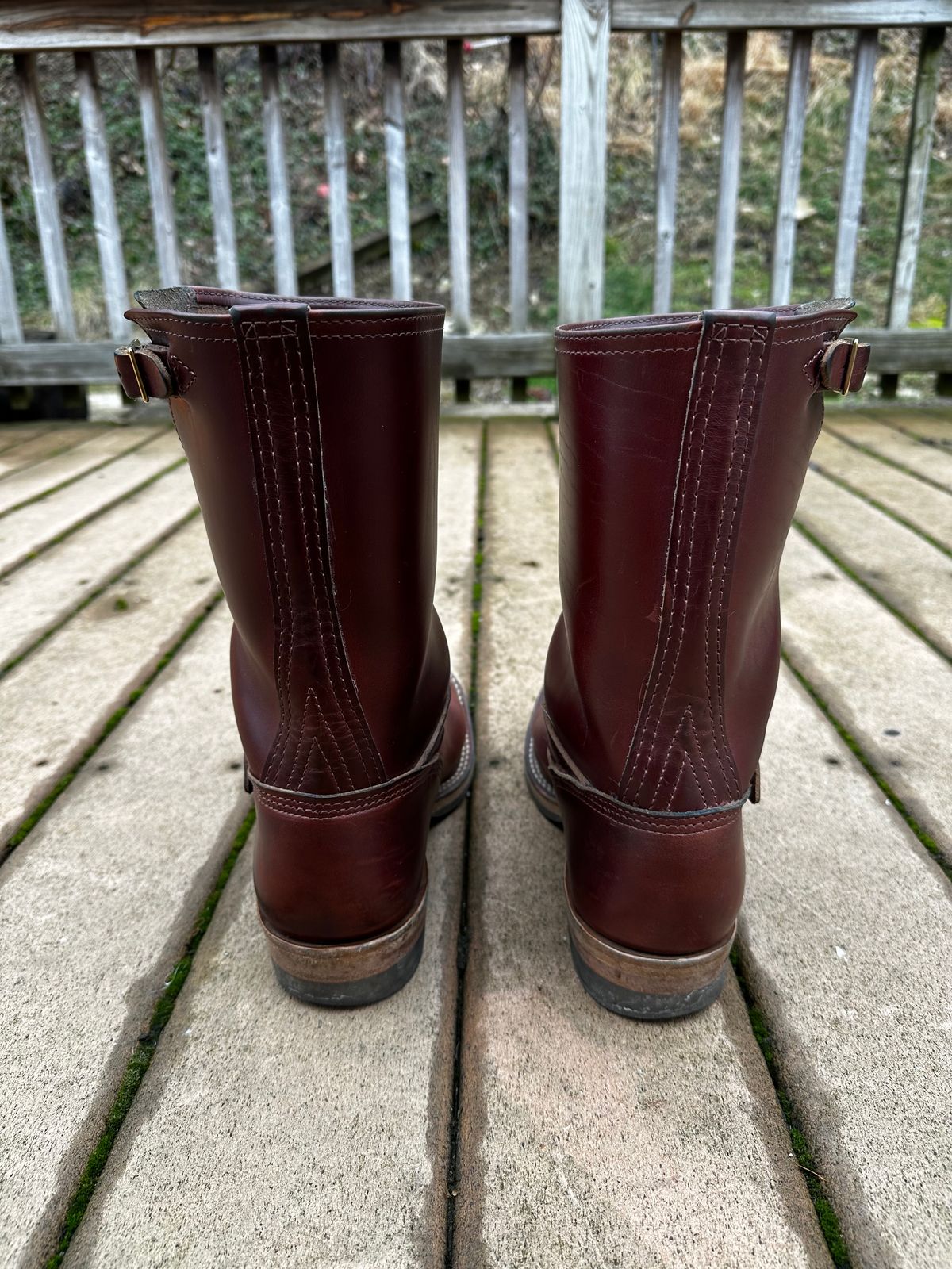 Photo by twg7 on February 1, 2023 of the Wesco Mister Lou in Horween Umber Chromexcel.