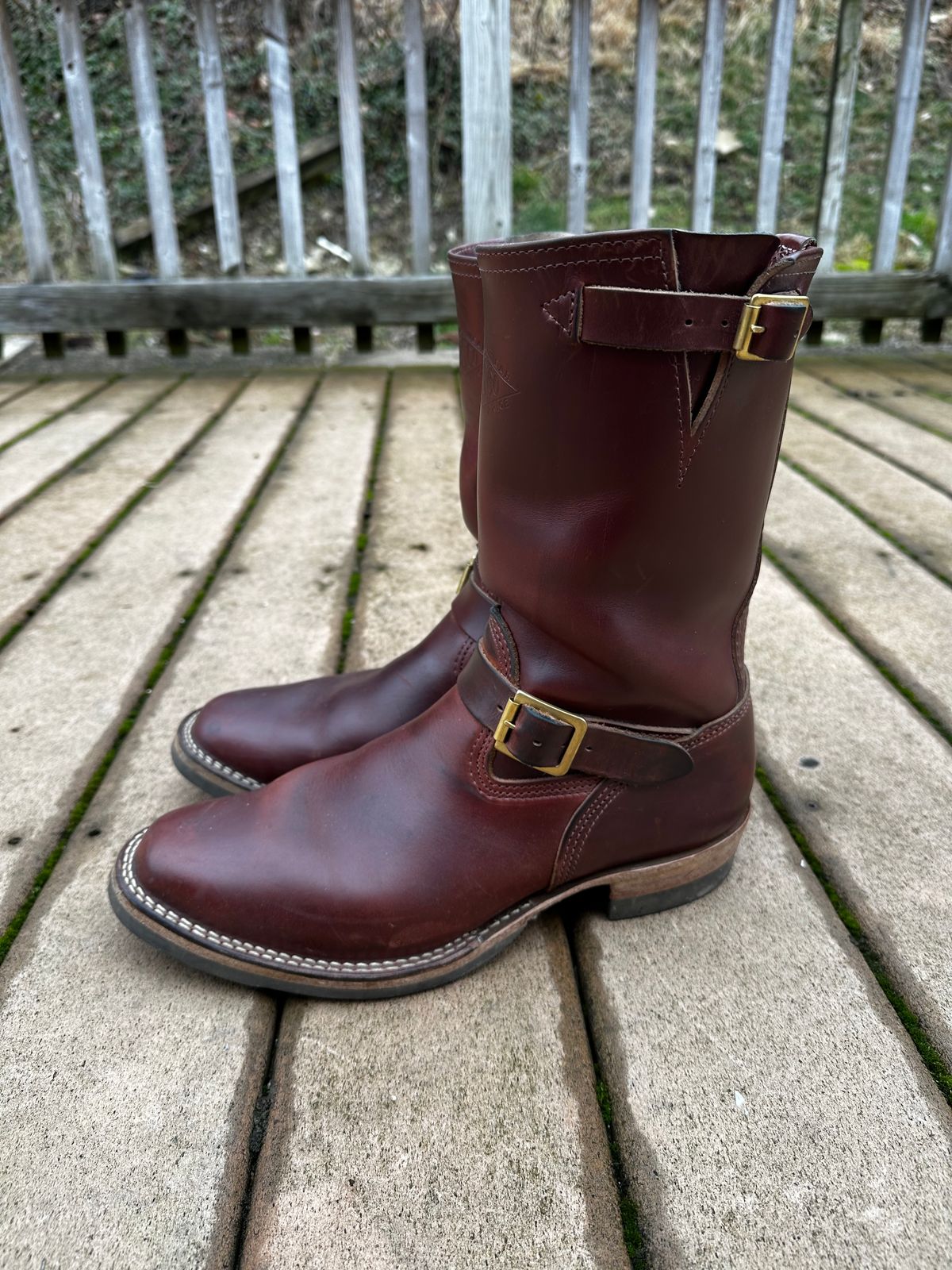Photo by twg7 on February 1, 2023 of the Wesco Mister Lou in Horween Umber Chromexcel.