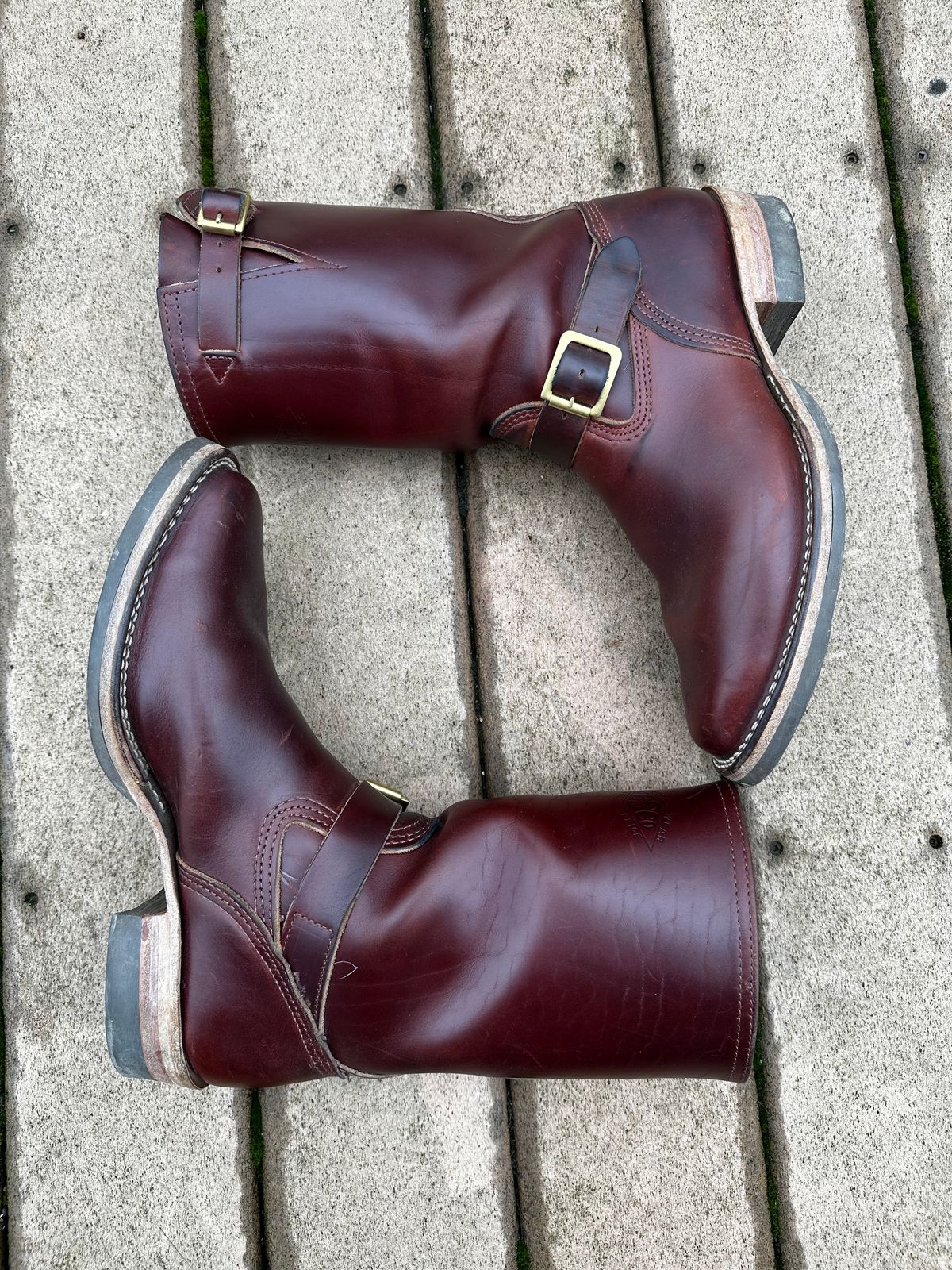 Photo by twg7 on February 1, 2023 of the Wesco Mister Lou in Horween Umber Chromexcel.