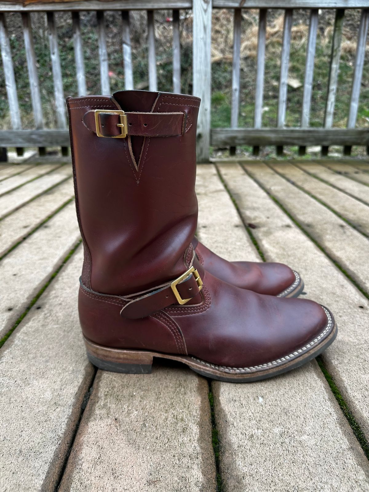 Photo by twg7 on February 1, 2023 of the Wesco Mister Lou in Horween Umber Chromexcel.