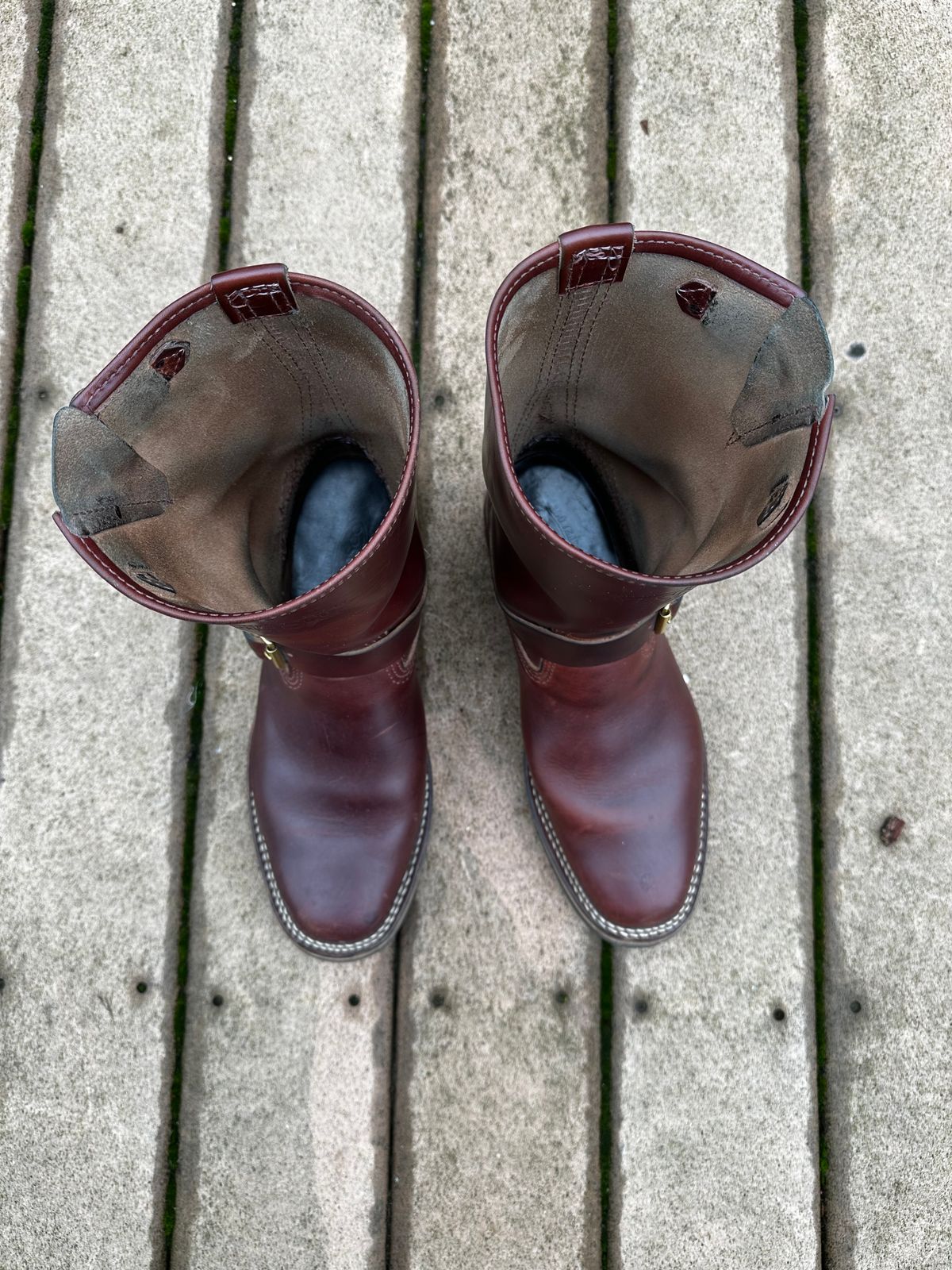 Photo by twg7 on February 1, 2023 of the Wesco Mister Lou in Horween Umber Chromexcel.