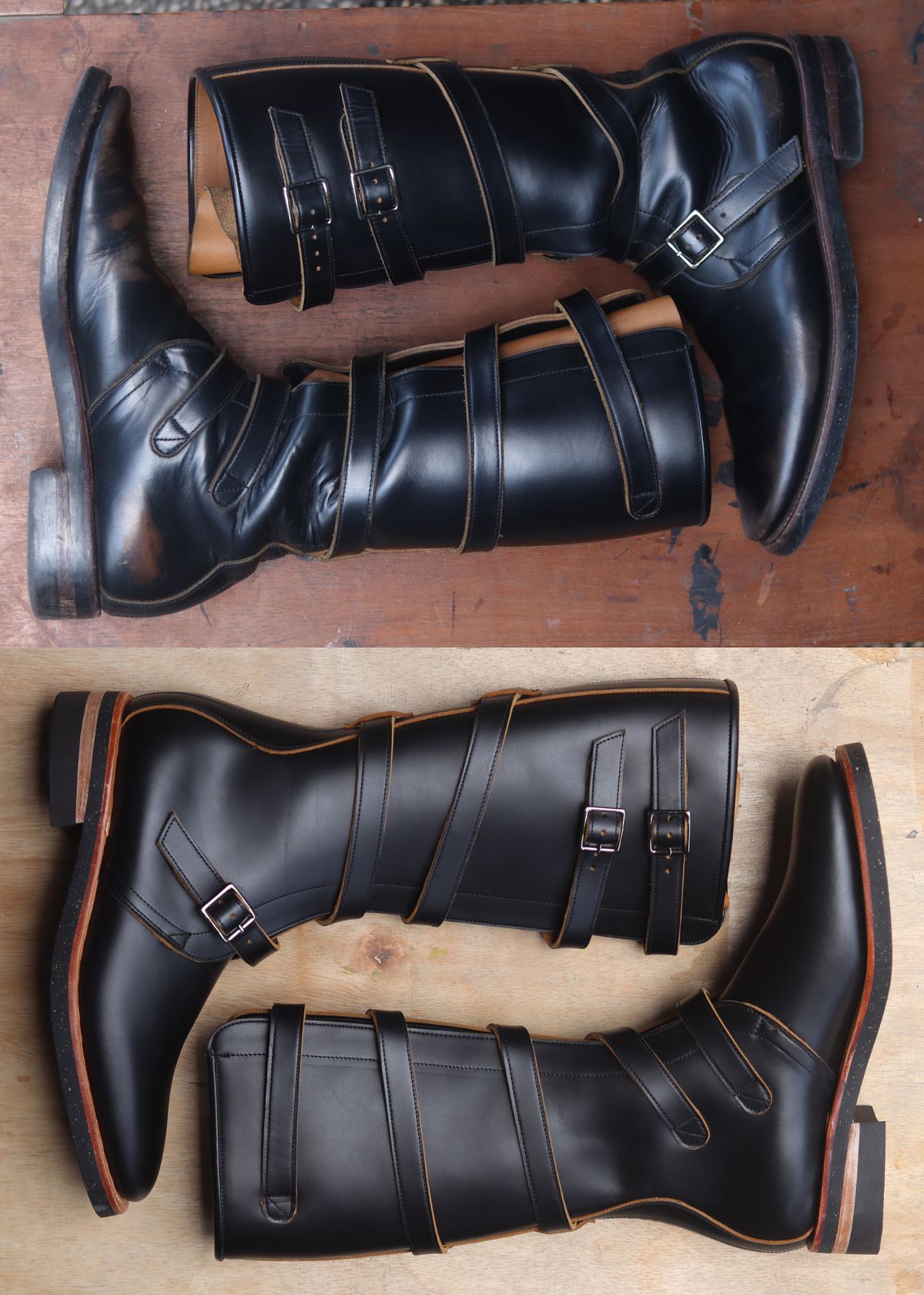 Photo by januardwijuang on April 1, 2026 of the Briselblack The Hanker Tanker Boots in S.B. Foot Black Dawson.