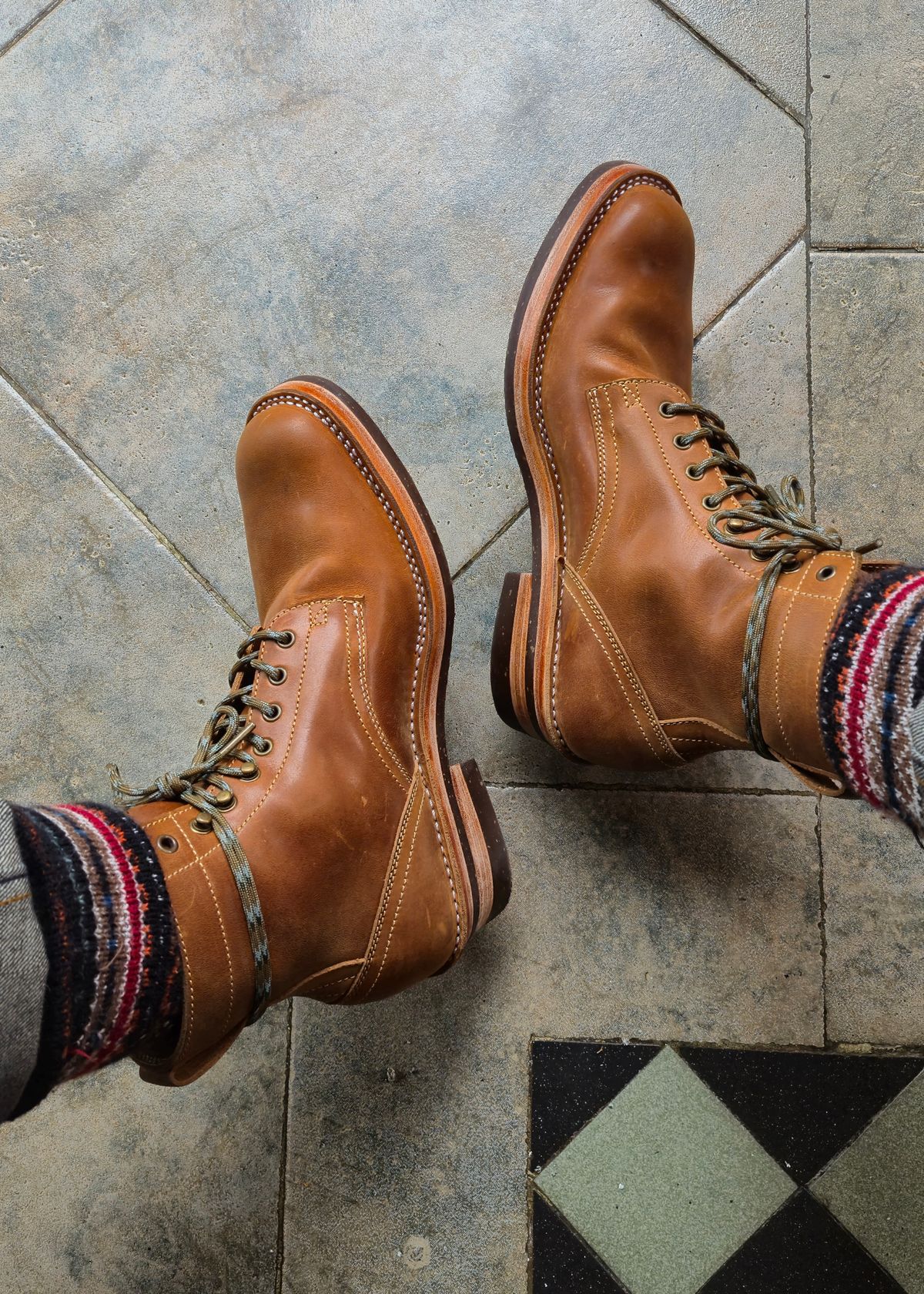 Photo by januardwijuang on October 8, 2025 of the JanSewn Boots JS-200 in indonesian Tan Pull Up.