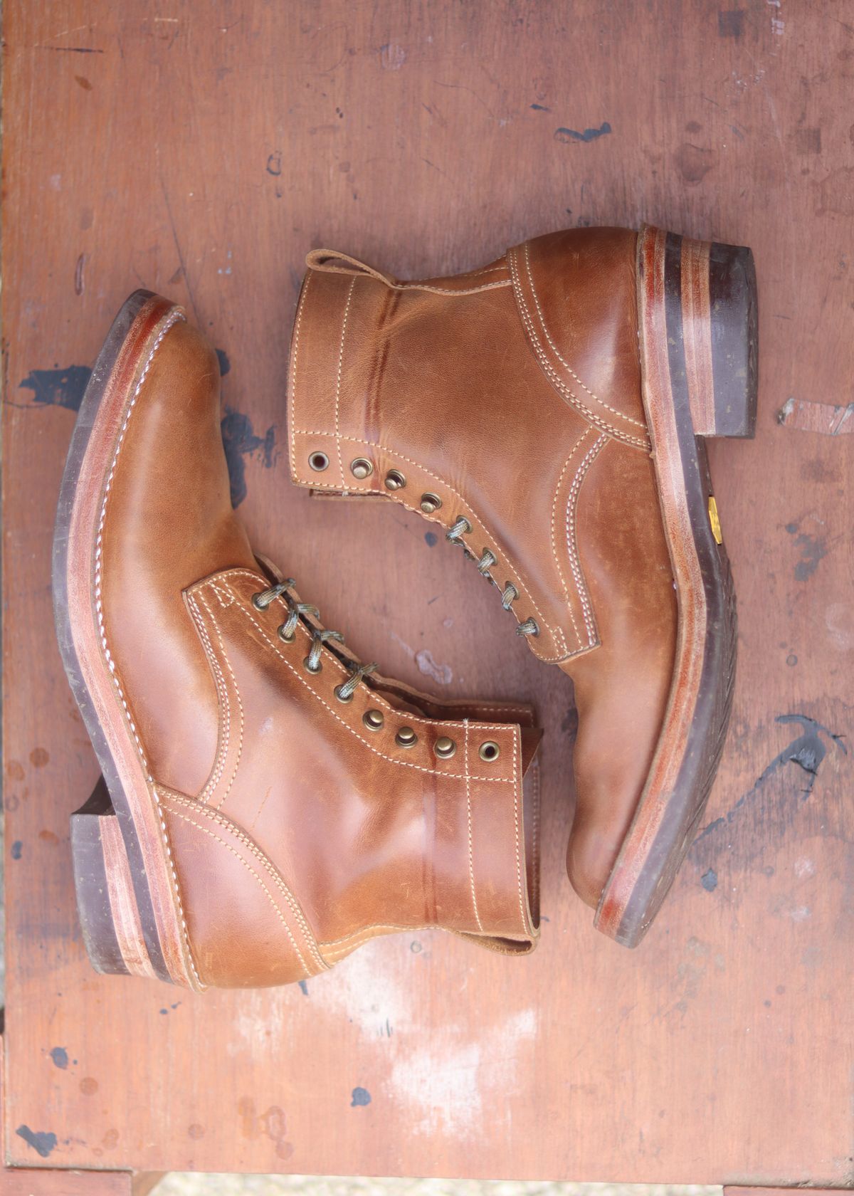 Photo by januardwijuang on November 4, 2025 of the JanSewn Boots JS-200 in indonesian Tan Pull Up.