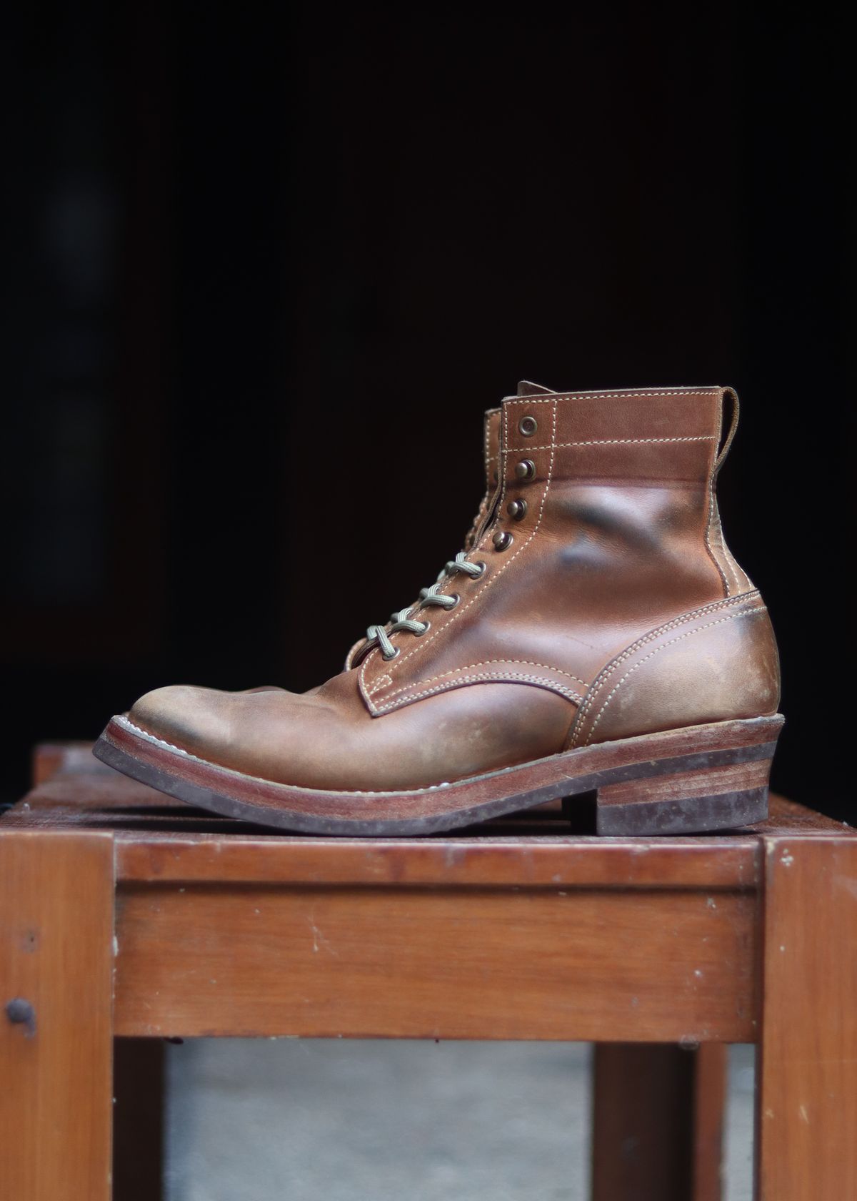 Photo by januardwijuang on November 30, 2025 of the JanSewn Boots JS-200 in indonesian Tan Pull Up.