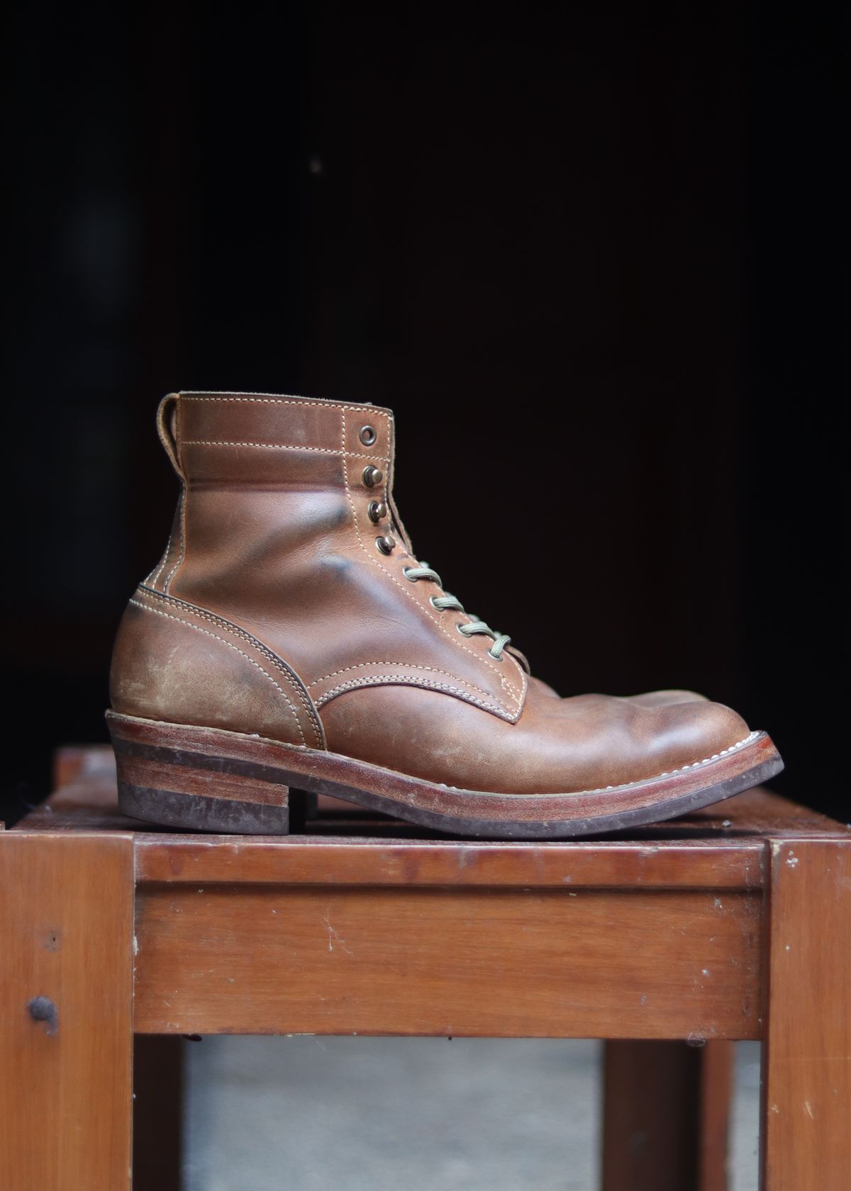Photo by januardwijuang on November 30, 2025 of the JanSewn Boots JS-200 in indonesian Tan Pull Up.