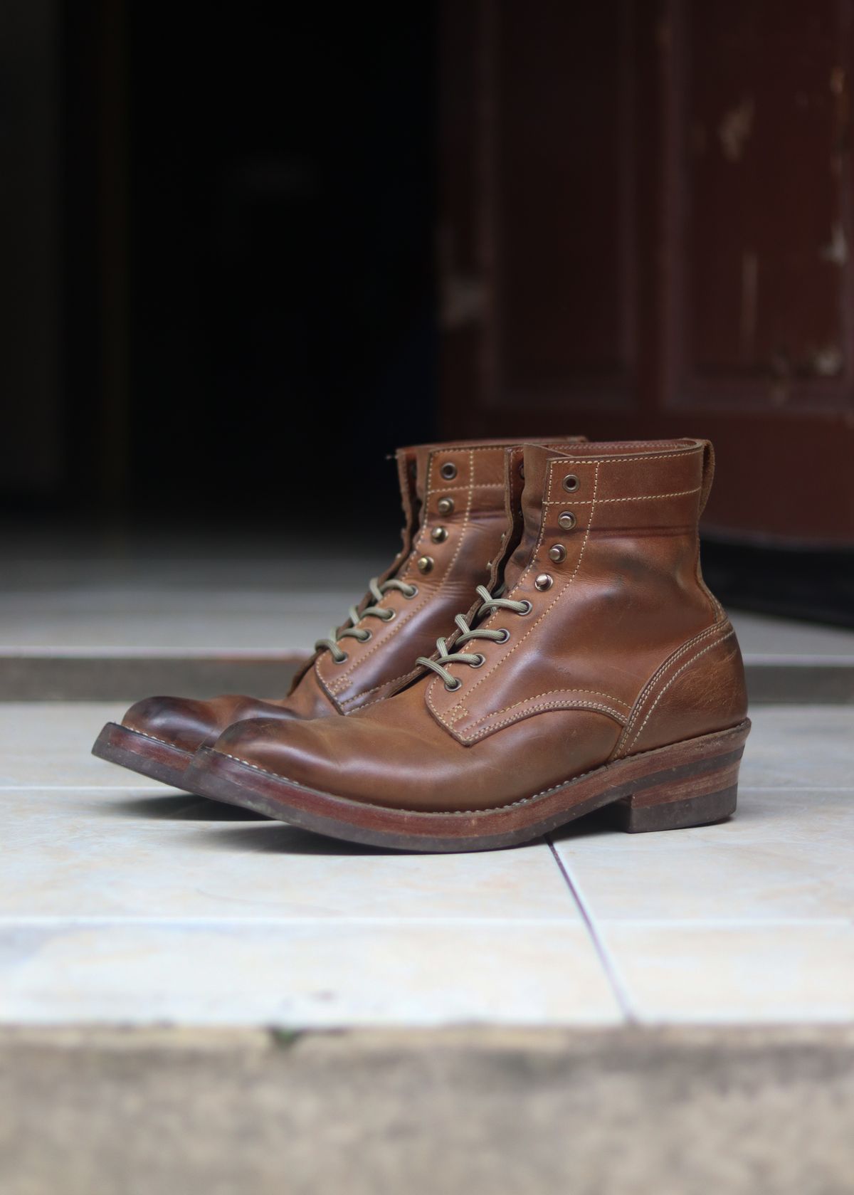 Photo by januardwijuang on December 31, 2025 of the JanSewn Boots JS-200 in indonesian Tan Pull Up.