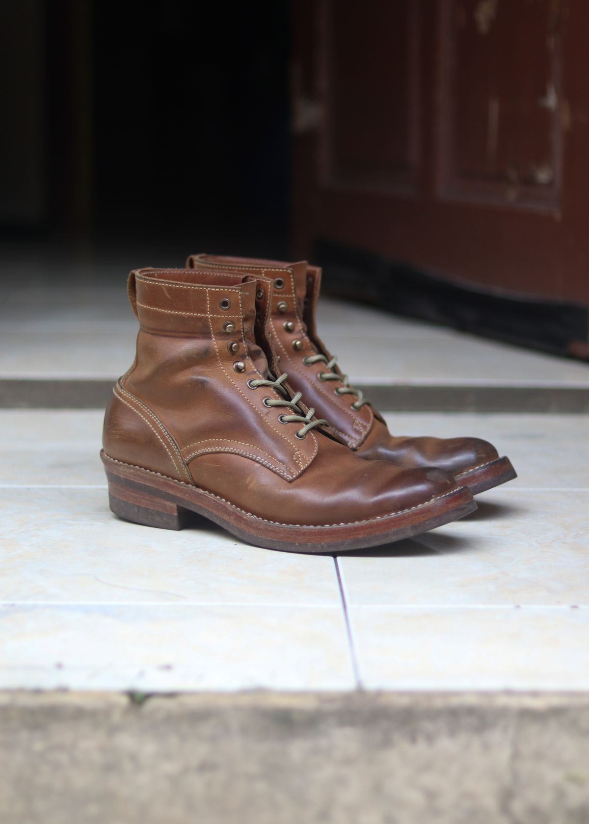 Photo by januardwijuang on December 31, 2025 of the JanSewn Boots JS-200 in indonesian Tan Pull Up.