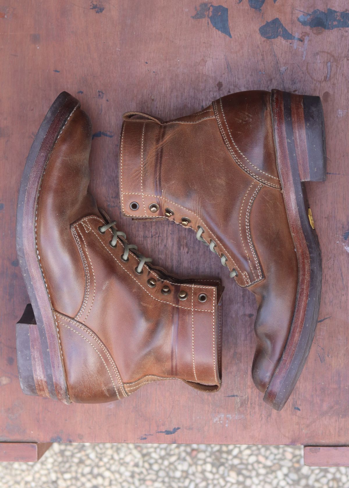 Photo by januardwijuang on February 3, 2026 of the JanSewn Boots JS-200 in indonesian Tan Pull Up.