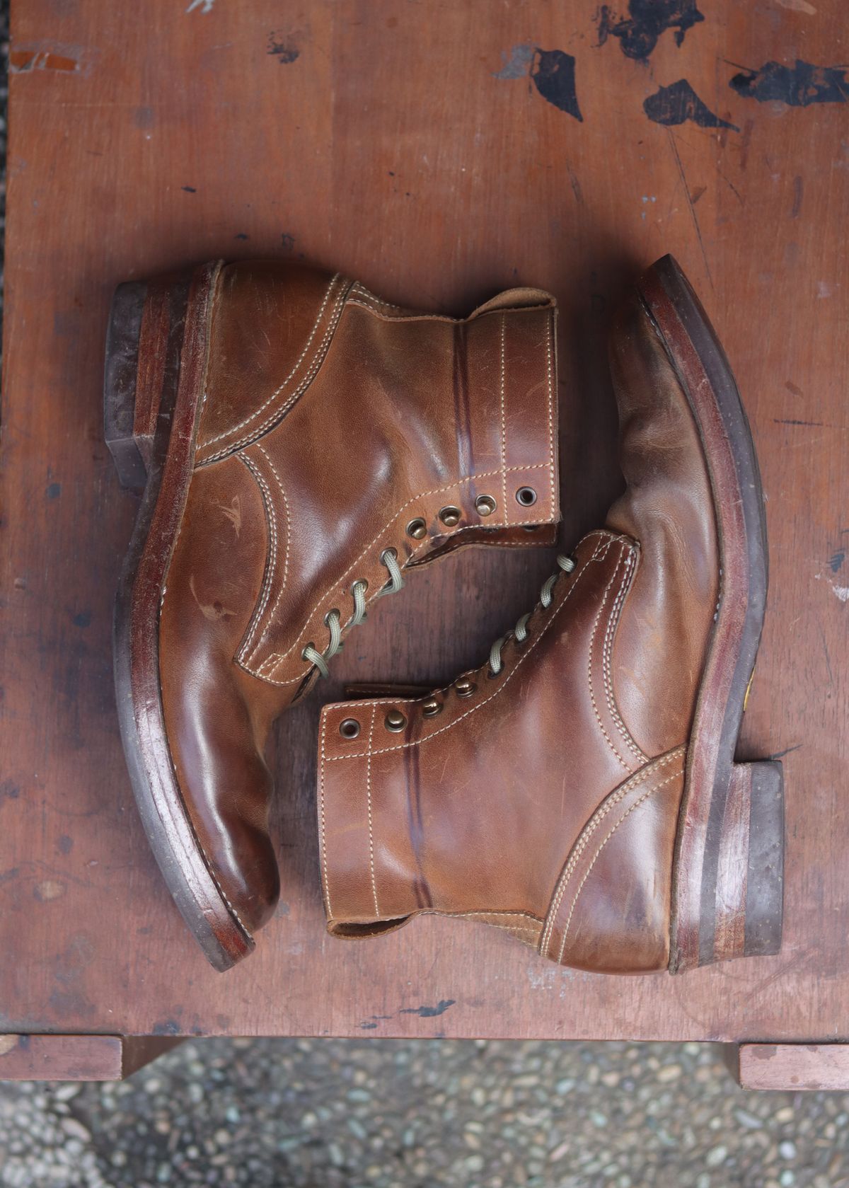 Photo by januardwijuang on March 31, 2026 of the JanSewn Boots JS-200 in indonesian Tan Pull Up.