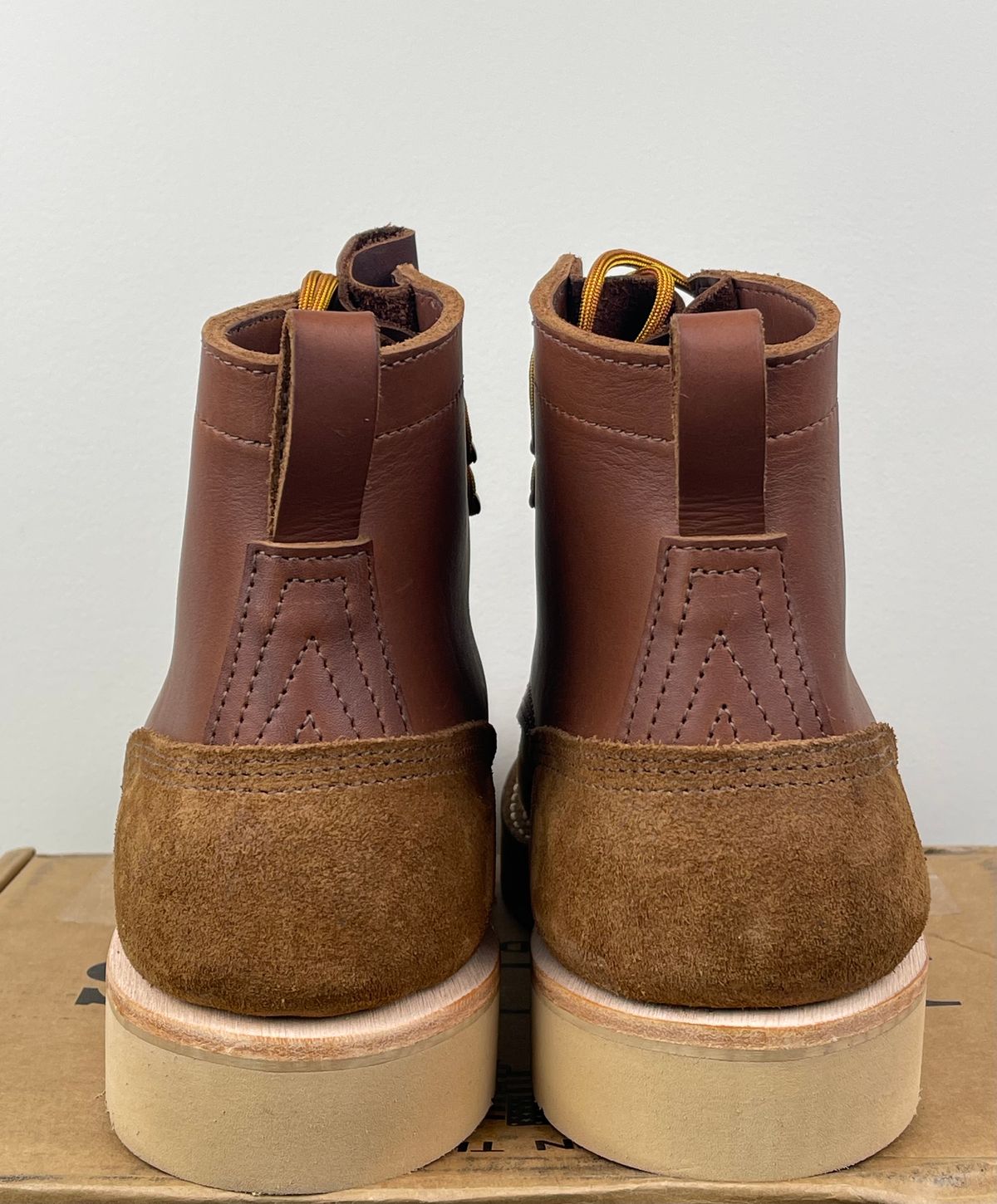 Photo by kkibbey on October 5, 2023 of the Nicks Moc Toe in Seidel 1964 Brown Roughout.