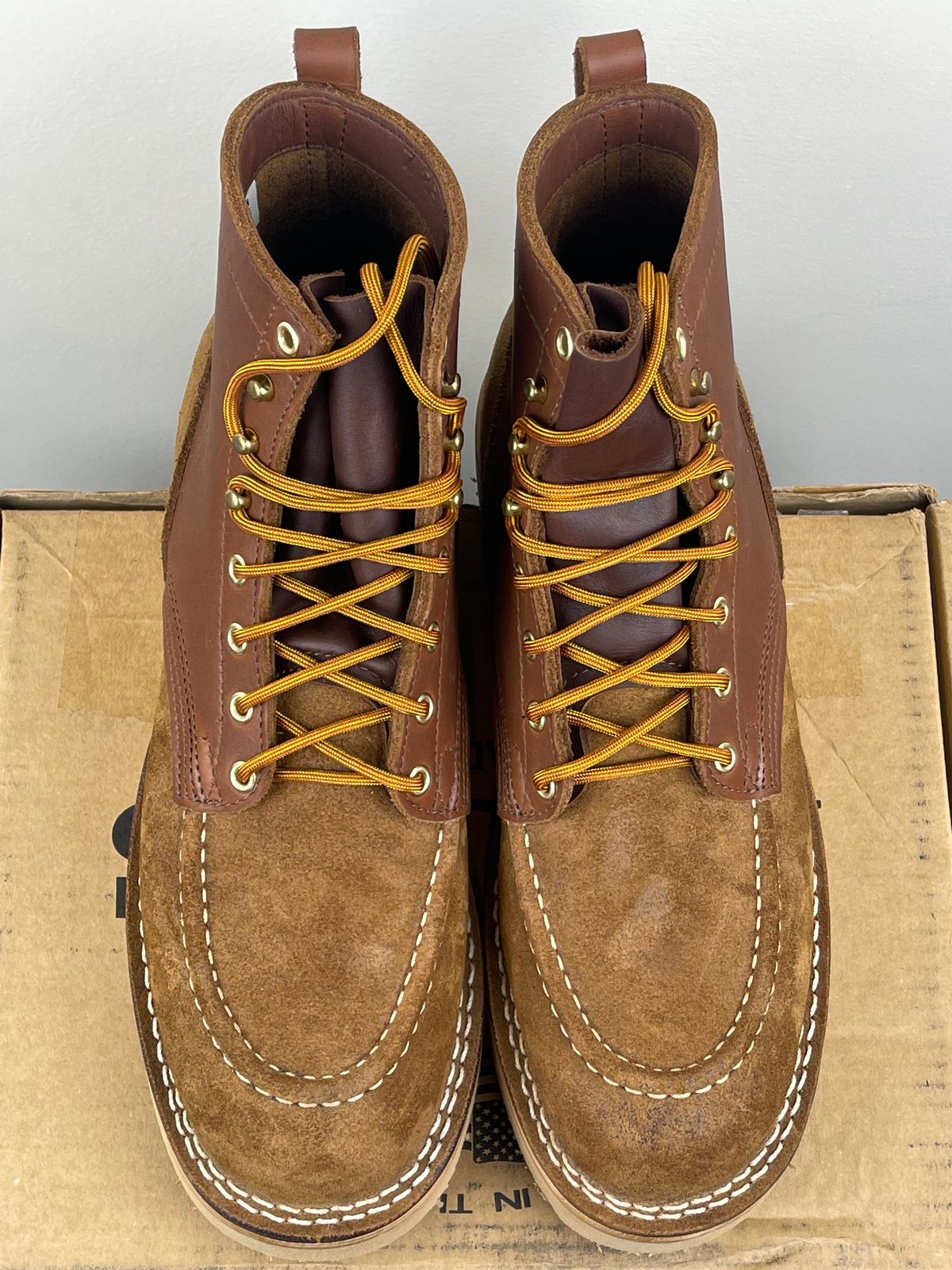 Photo by kkibbey on October 5, 2023 of the Nicks Moc Toe in Seidel 1964 Brown Roughout.